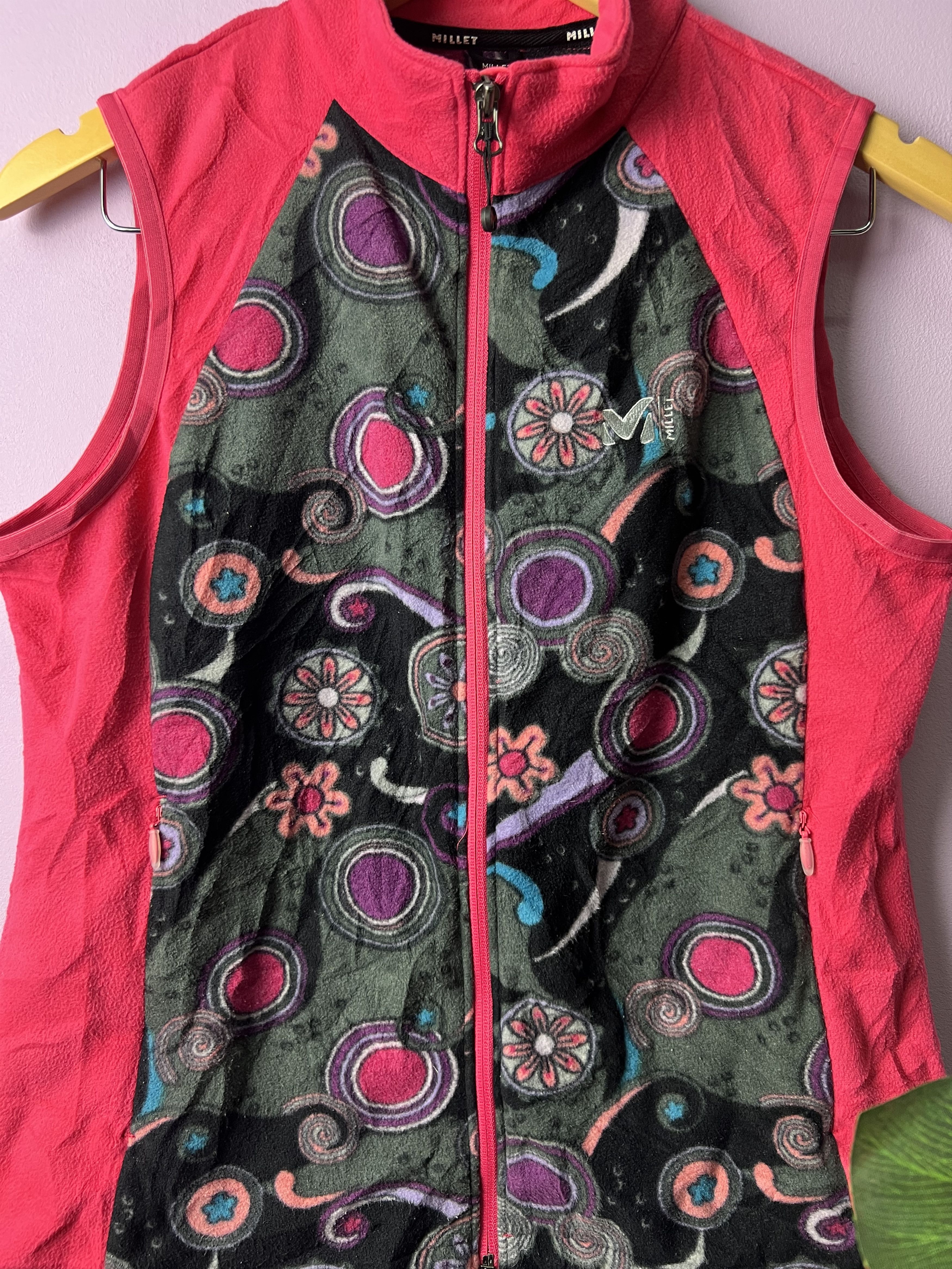 Japanese Brand 🔥Millet Printed Fleece Vests Size S / US 4 / IT 40 - 6 Thumbnail