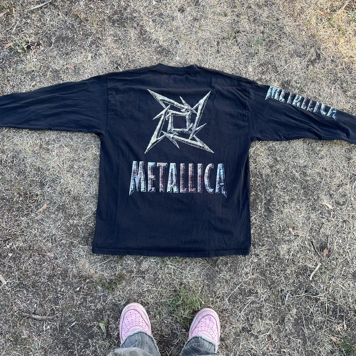 Vintage Vintage 90s Metallica Band Tee Long Sleeve Grunge Black M Size US M / EU 48-50 / 2 - 6 Thumbnail