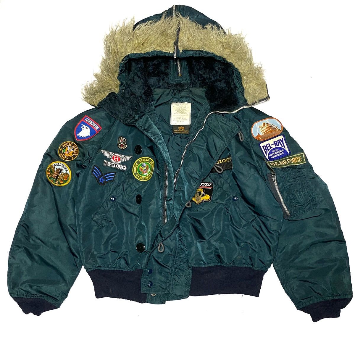 image of Alpha Industries N2-B Patch Parka in Green, Men's (Size Large)