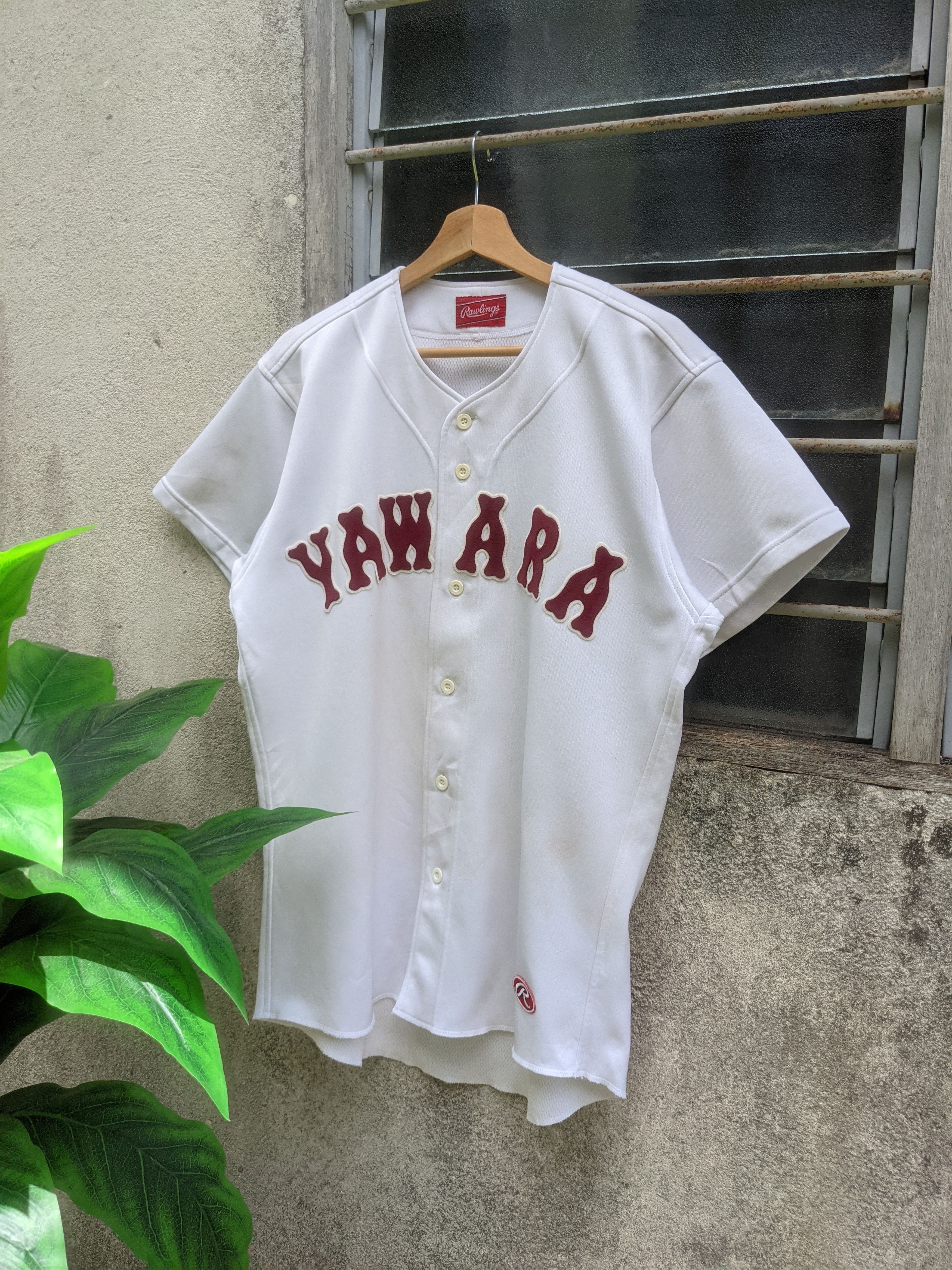 image of Hype x Vintage Rawling Yamara Spellout Japanese Baseball in White, Men's (Size Large)