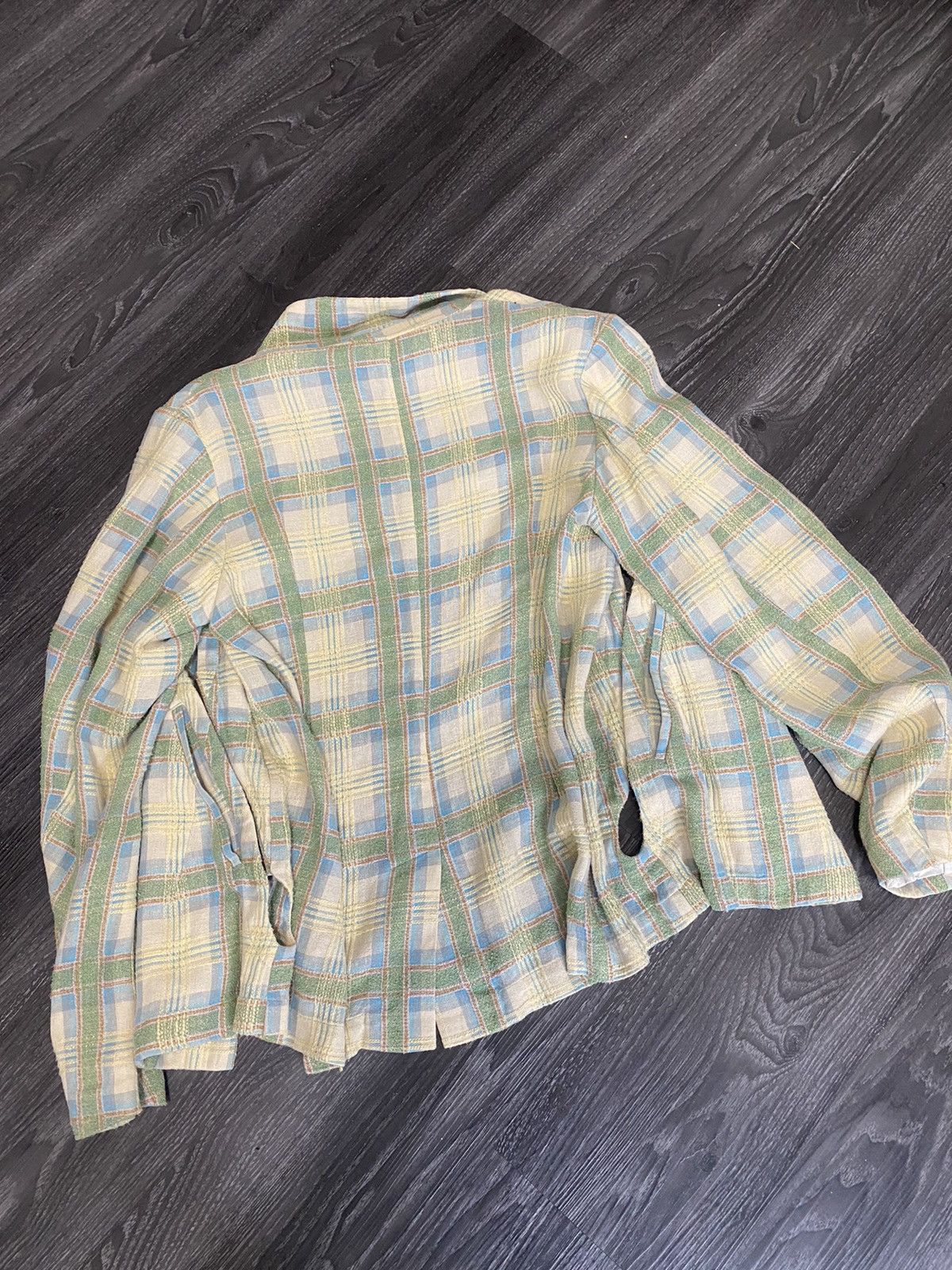 Kiko Kostadinov Panchali Key Check Blazer In Green Check