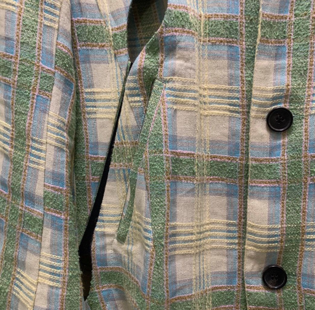 Kiko Kostadinov Panchali Key Check Blazer In Green Check