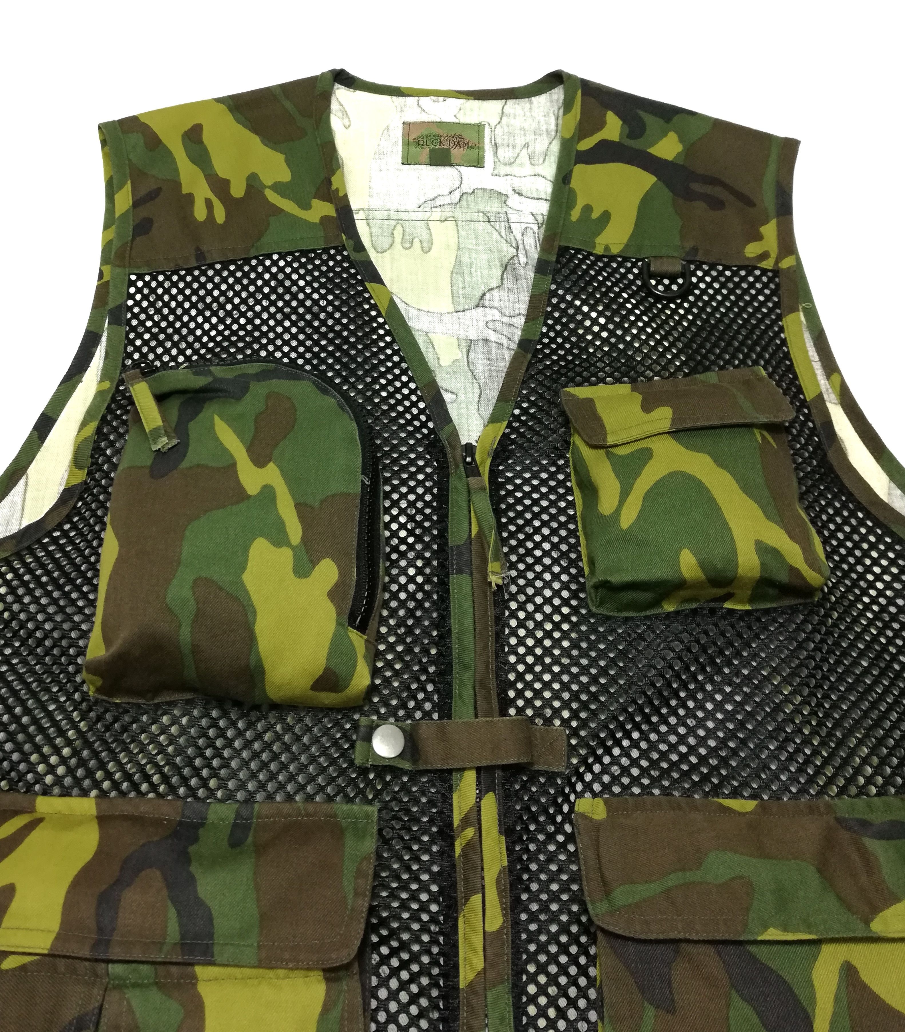 Japanese Brand 🔥Vintage Japan Ruck Dam Tactical Military Camo Vest Jacket Size US M / EU 48-50 / 2 - 4 Thumbnail