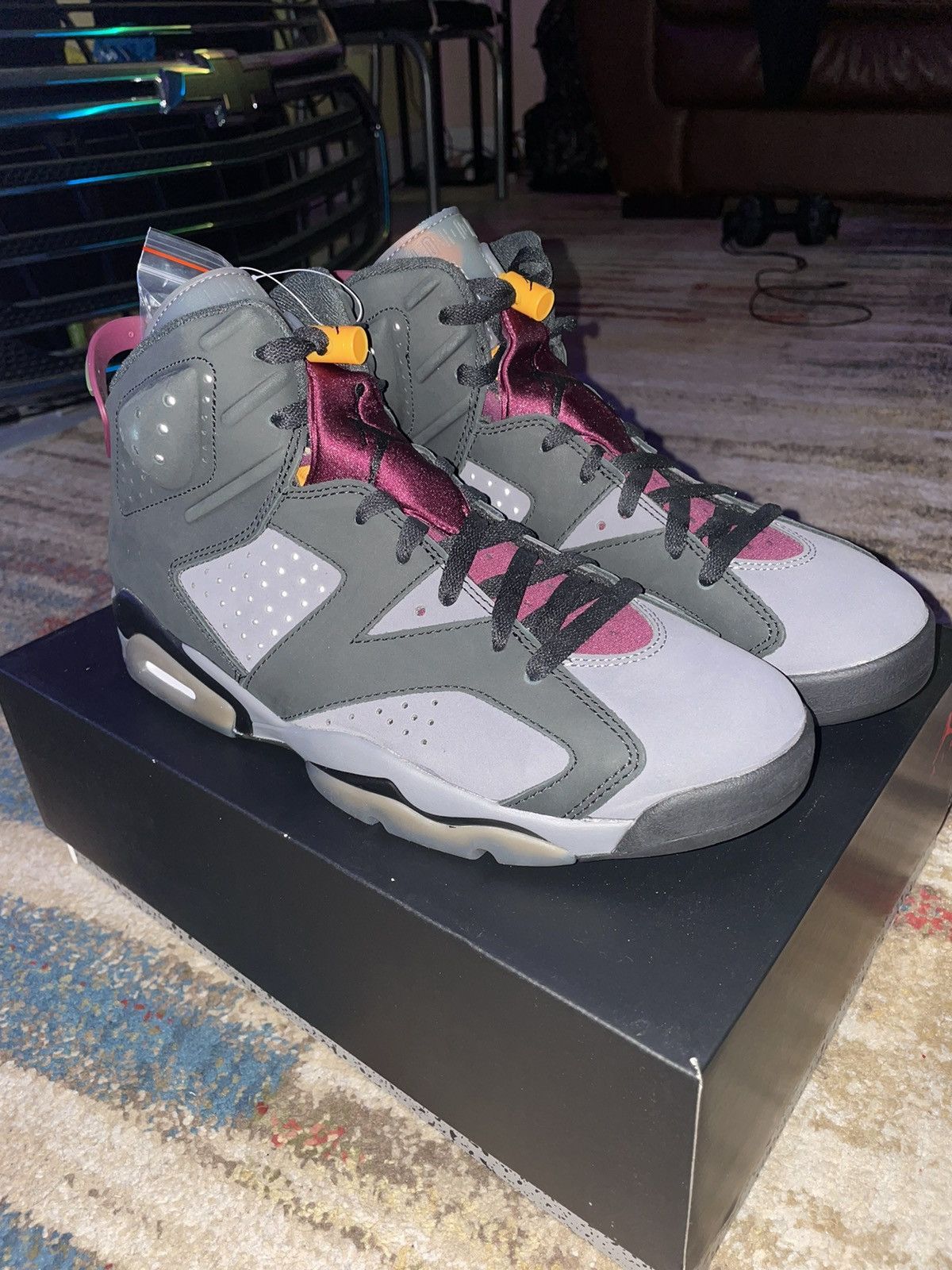 jordan 6 bordeaux size 8