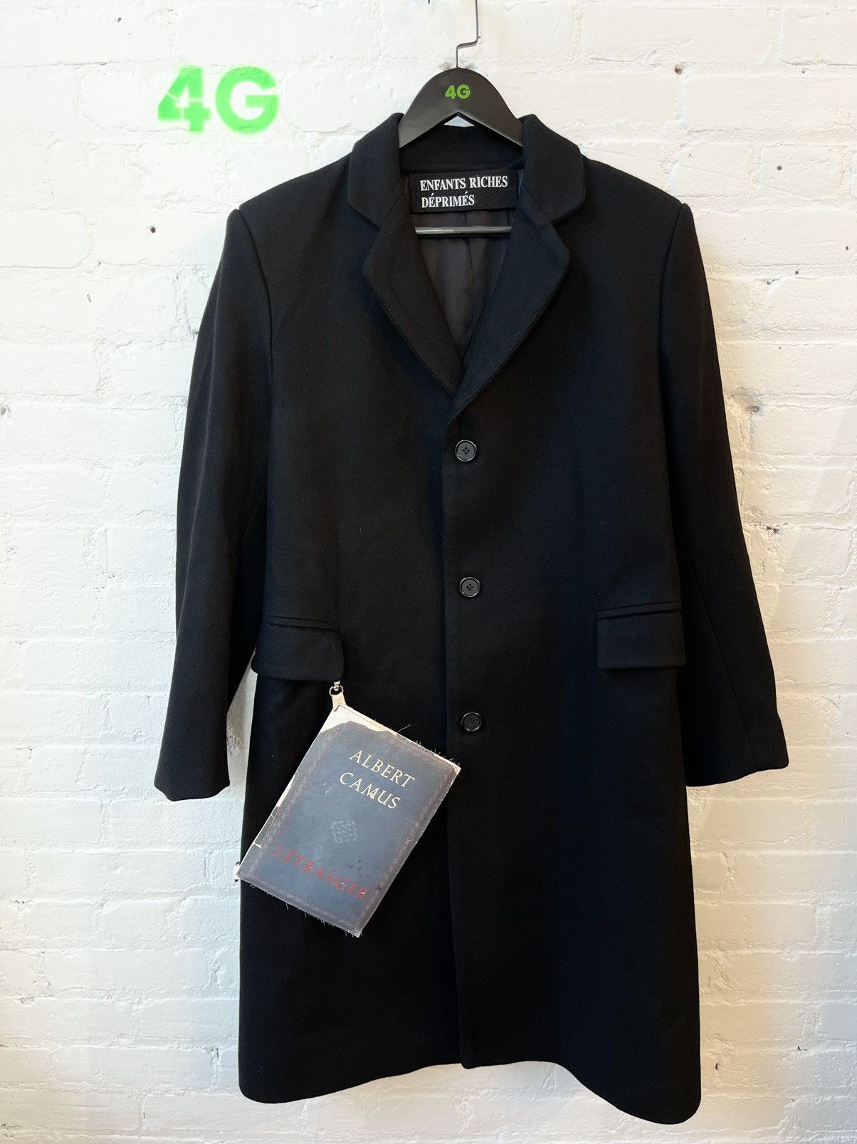 Enfants Riches Deprimes ERD Peacoat With Book Chain ‘ Stranger Coat ‘ GRAIL Size US S / EU 44-46 / 1 - 1 Thumbnail