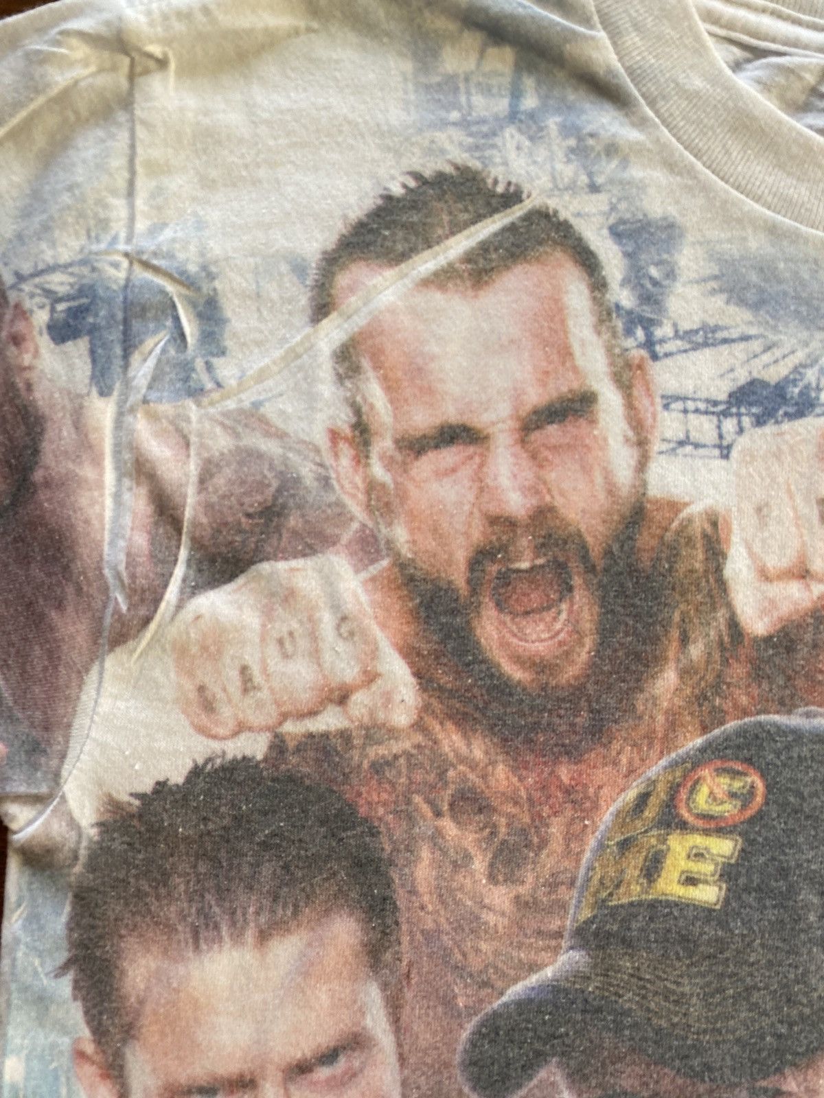 WWE WWE Multi Wrestlers Big Image Faded Tee Size US XS / EU 42 / 0 - 4 Thumbnail