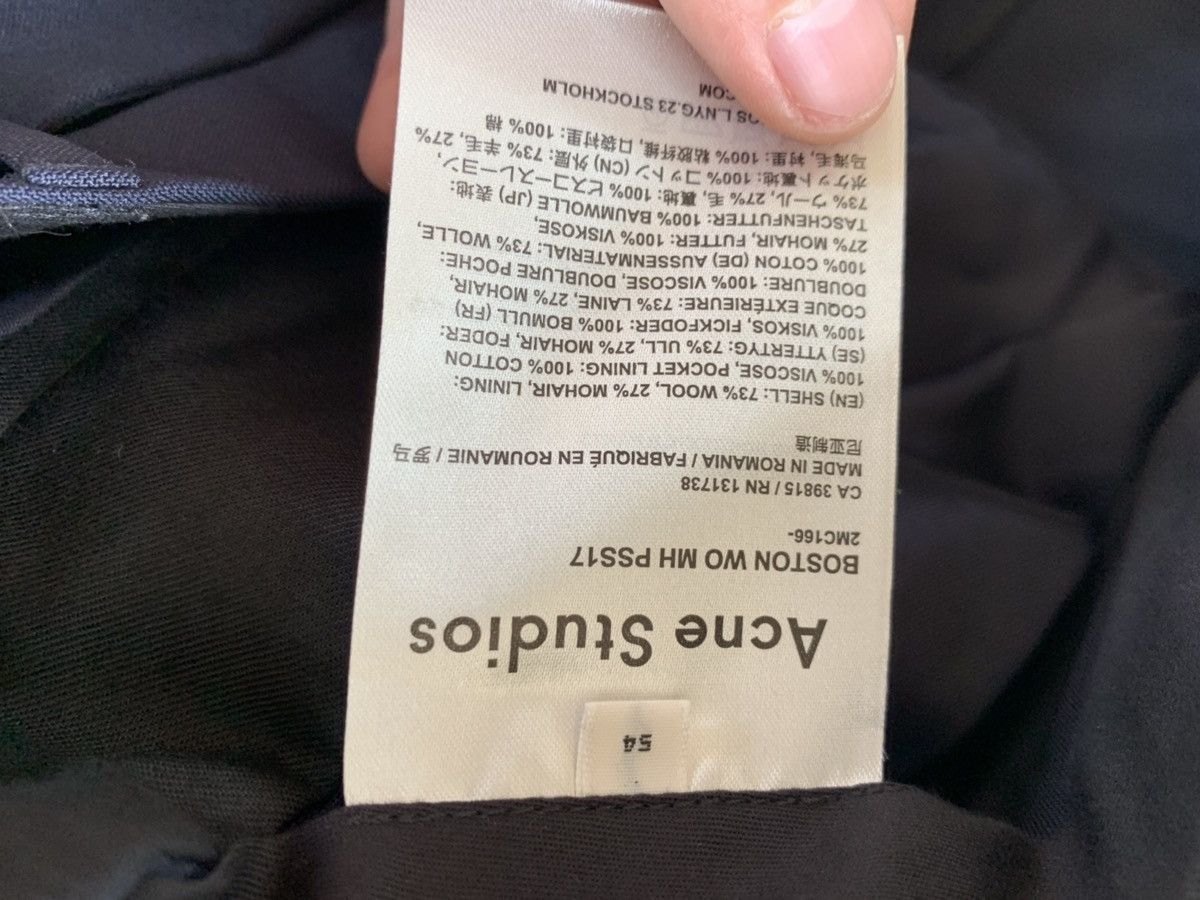 Acne Studios Boston Wool Trousers in Navy Size US 38 / EU 54 - 10 Thumbnail