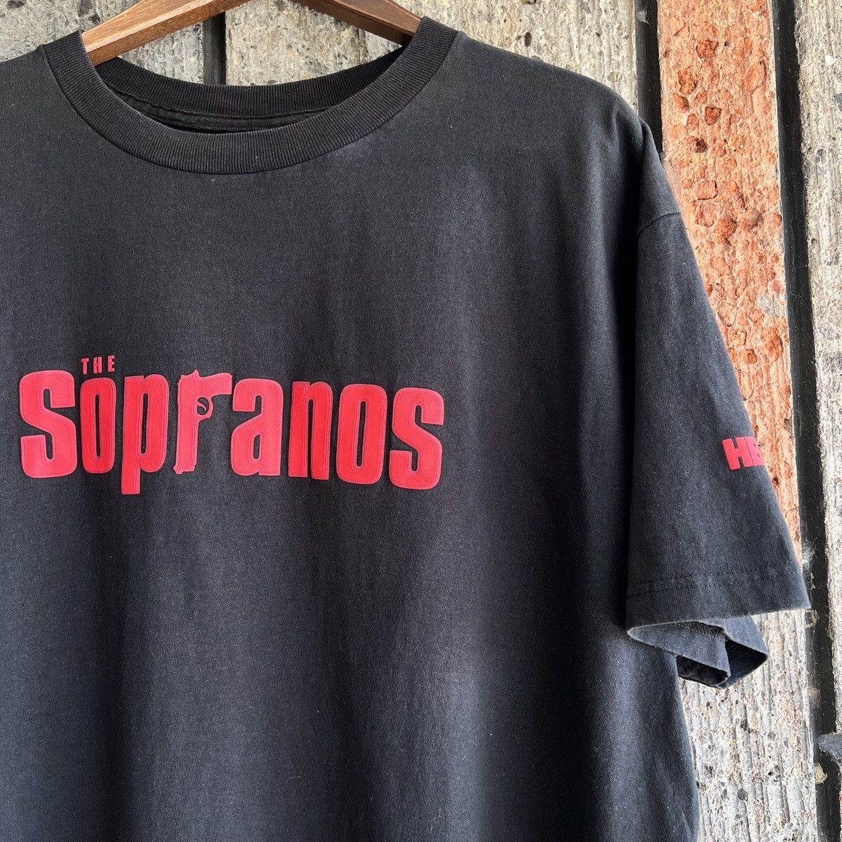 image of Made In USA x Vintage VTG ‘00S Sopranos Tv Series Promo Tee Shirt Bada Bing in Black (Size XL)