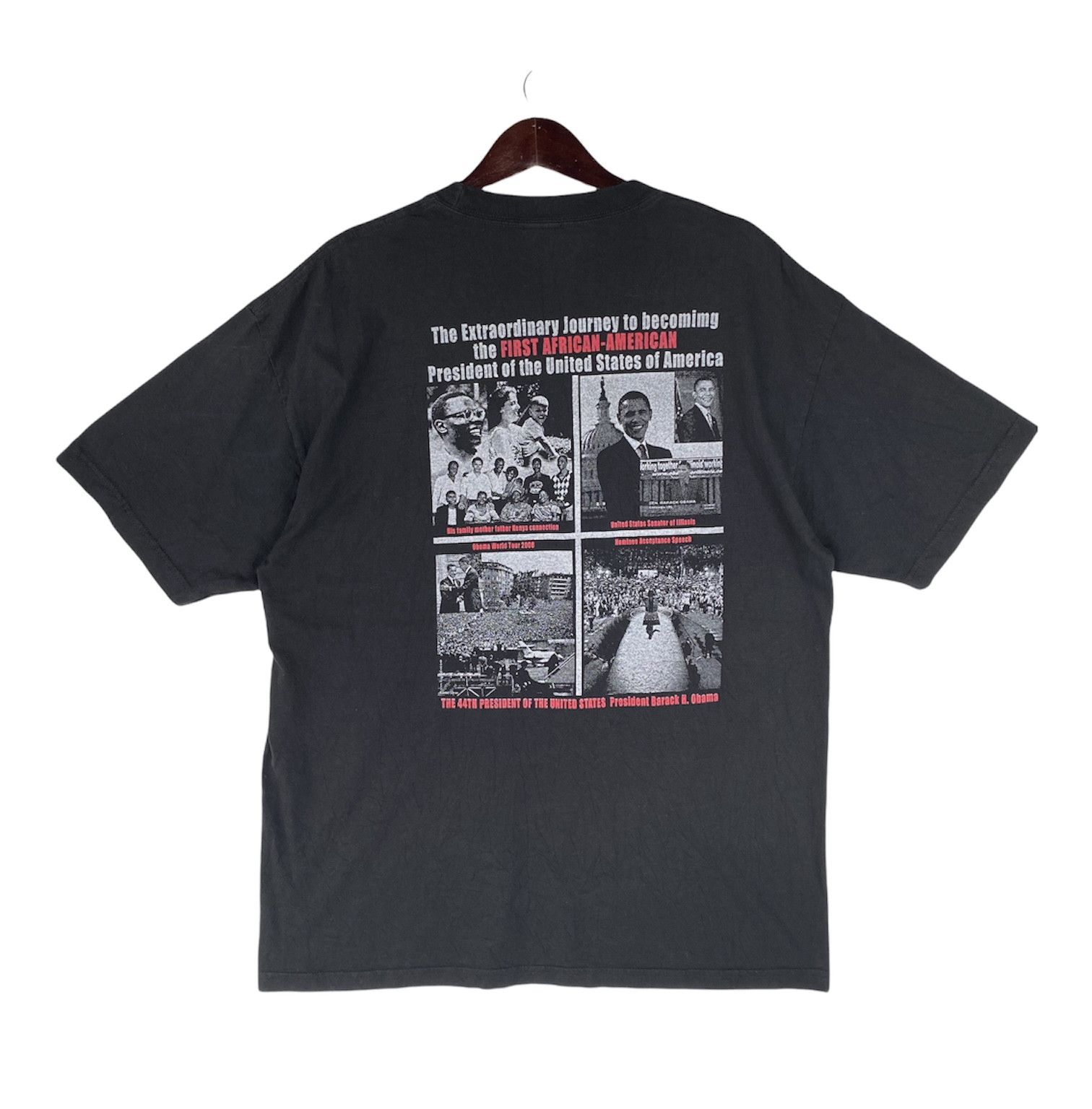Vintage VINTAGE BARACK OBAMA President of USA tee shirt Size US XL / EU 56 / 4 - 2 Thumbnail