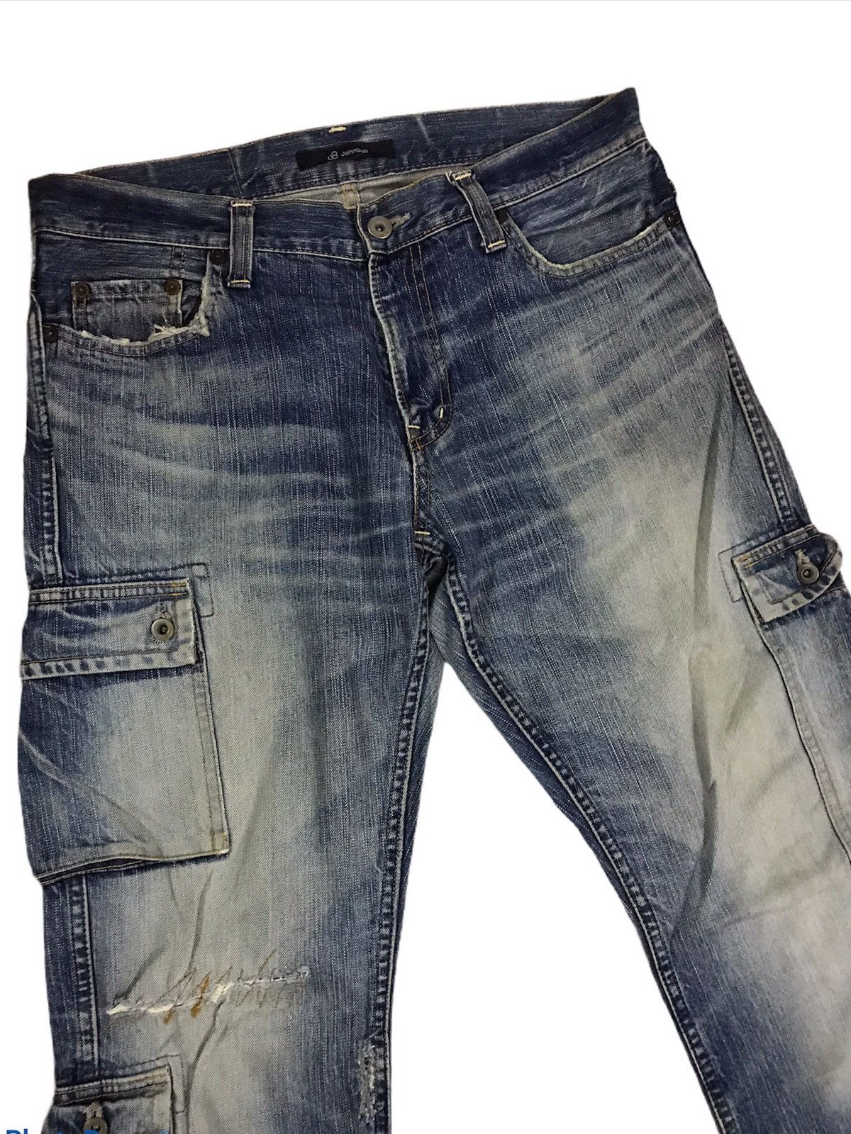 Johnbull Japanese Brand Johnbull Distressed Cargo Denim Size US 34 / EU 50 - 3 Thumbnail