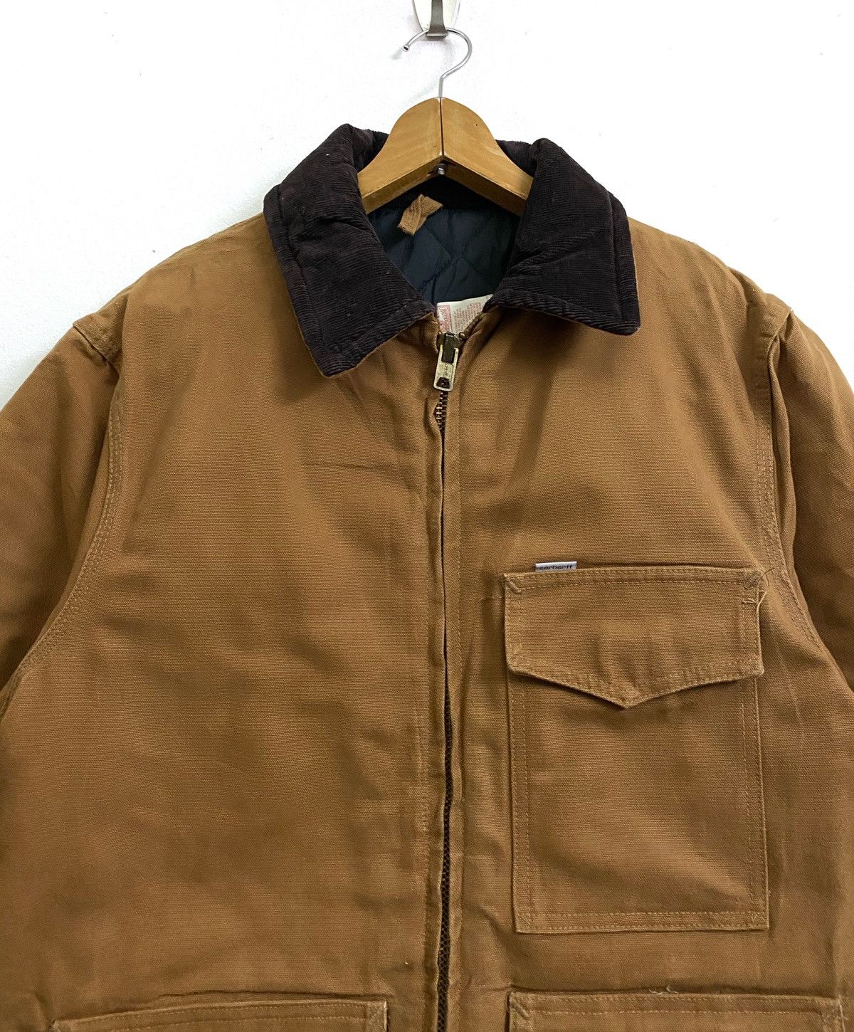 Carhartt Oversized Corduroy Collar Canvas Work Jacket Size US L / EU 52-54 / 3 - 5 Thumbnail