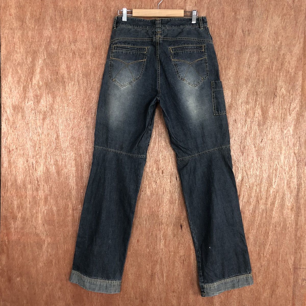 Hypebeast DLL Japan Blue double knee Denim Jeans Pants #1665 Size US 30 / EU 46 - 8 Thumbnail