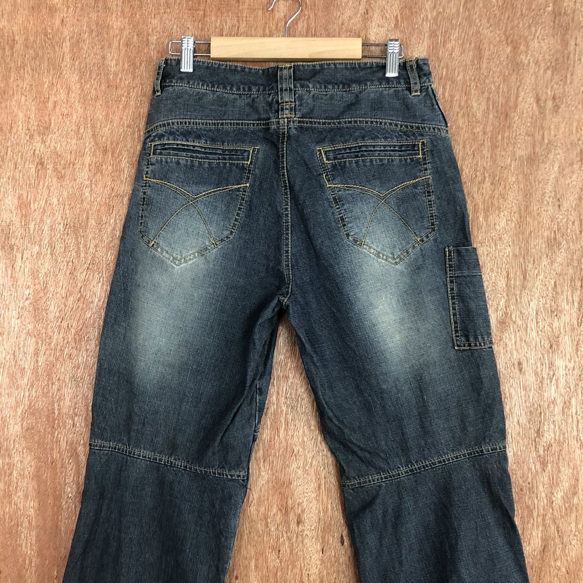 Hypebeast DLL Japan Blue double knee Denim Jeans Pants #1665 Size US 30 / EU 46 - 9 Thumbnail