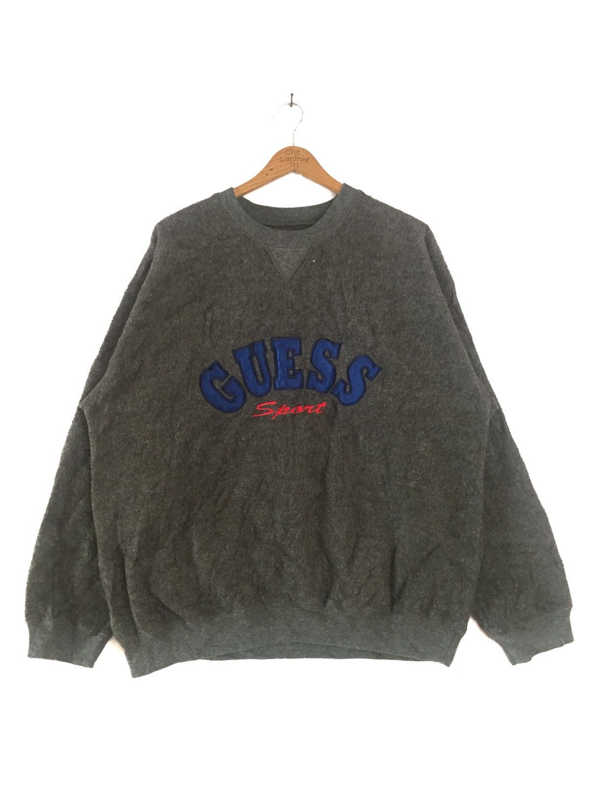 Guess × Vintage Vintage Guess Sport Spell Out Sweatshirt Size US XL / EU 56 / 4 - 1 Thumbnail