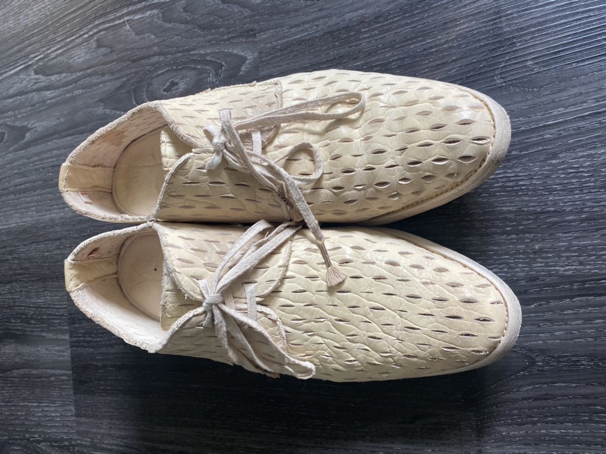 Carol Christian Poell AM/2600 BUUS-PTC/01 Laser Cut Derby White Size US 10 / EU 43 - 4 Thumbnail