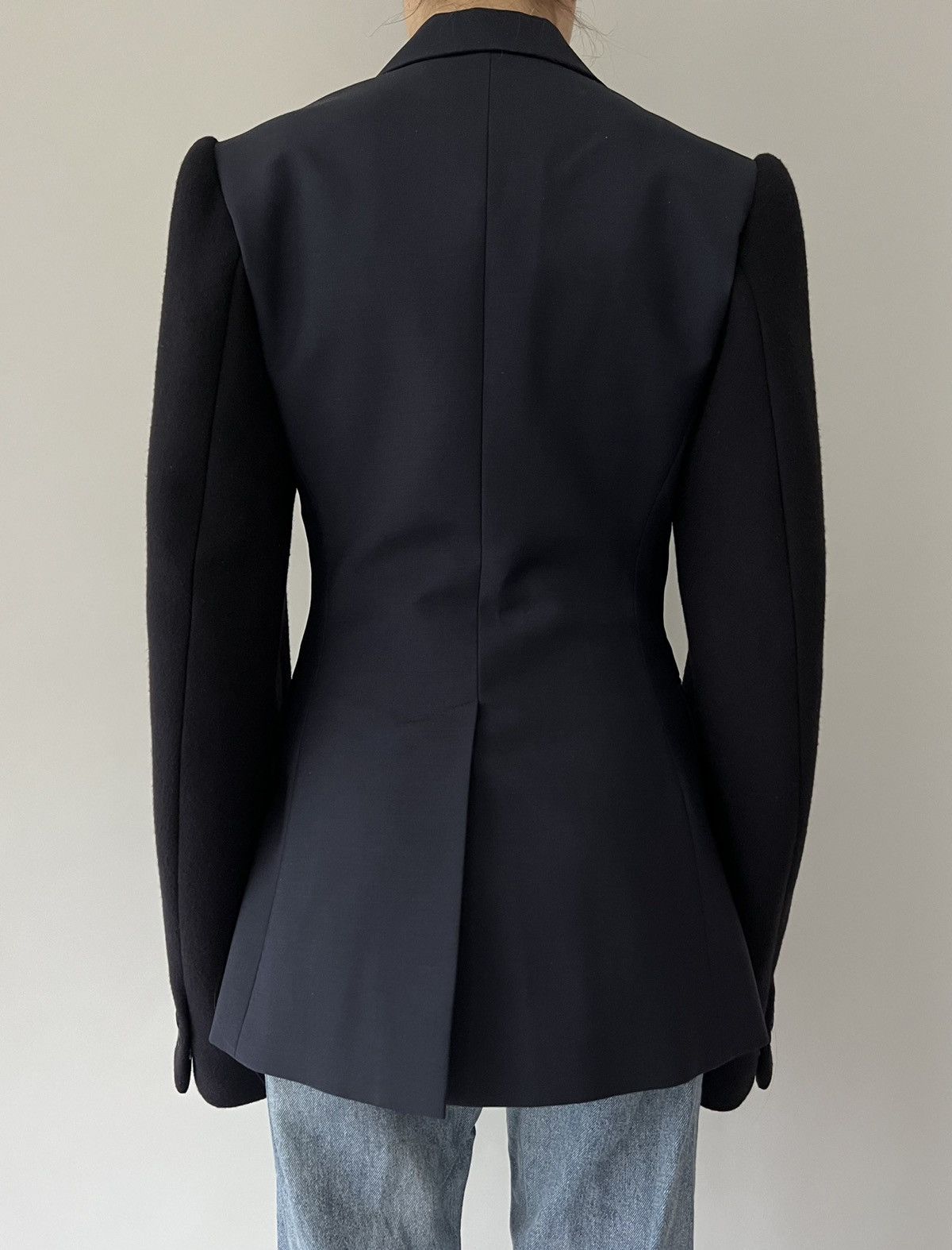 Maison Margiela FW19 Paneled wool and mohair-blend felt and woven blazer Size 40R - 7 Thumbnail