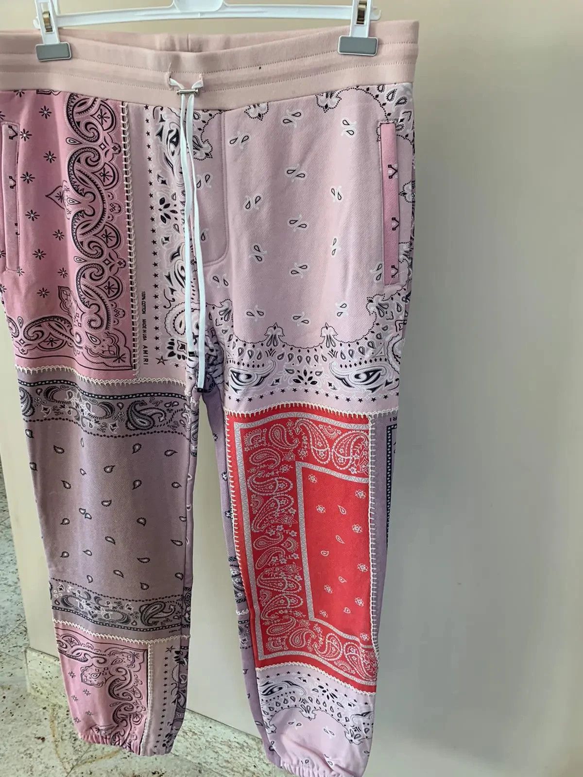 Amiri Reconstructed Bandana Sweat Pants Size US 38 / EU 54 - 10 Thumbnail