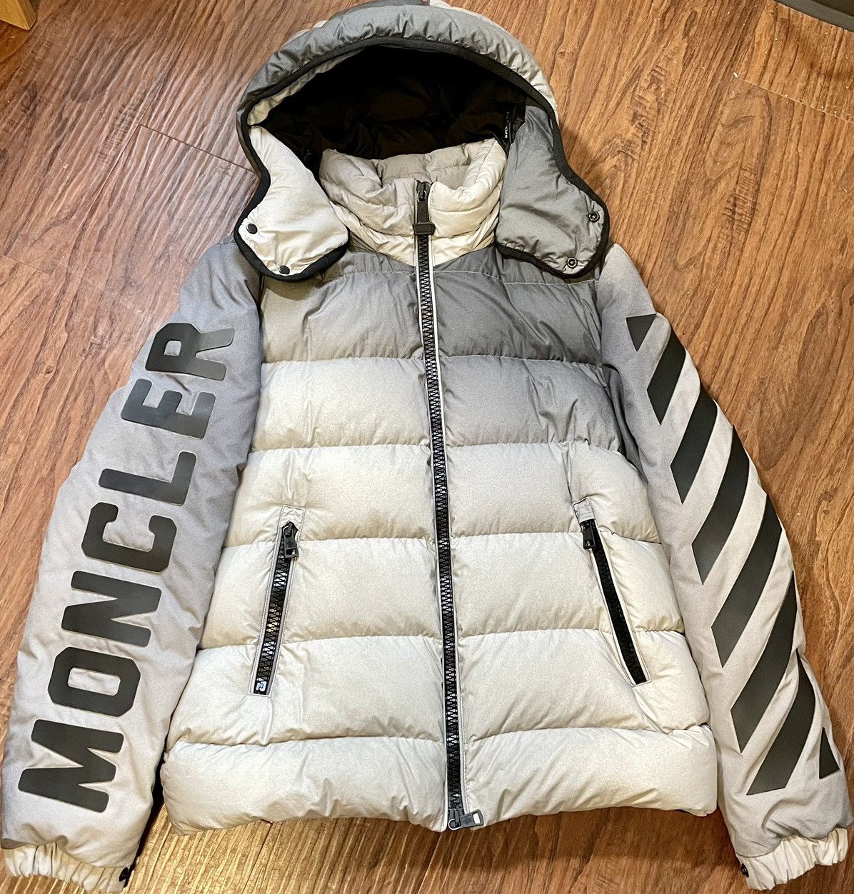 Moncler x cheap off white jacket