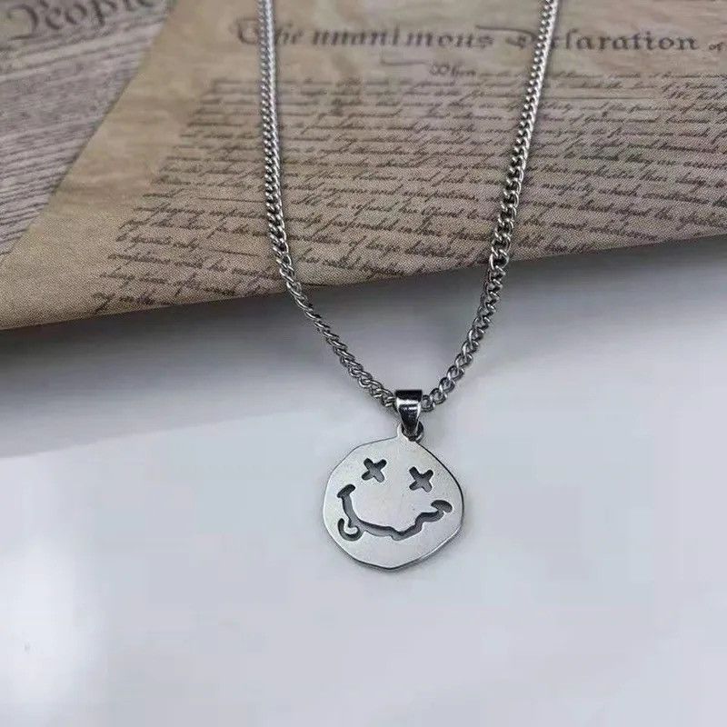 Jewelry Silver color smile necklace chain Size ONE SIZE - 2 Thumbnail