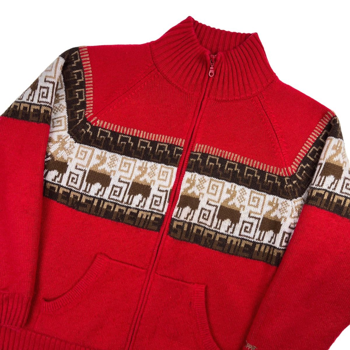 image of Supreme Fw20 Chullo Gore-Tex Windstopper Sweater in Red, Men's (Size XL)