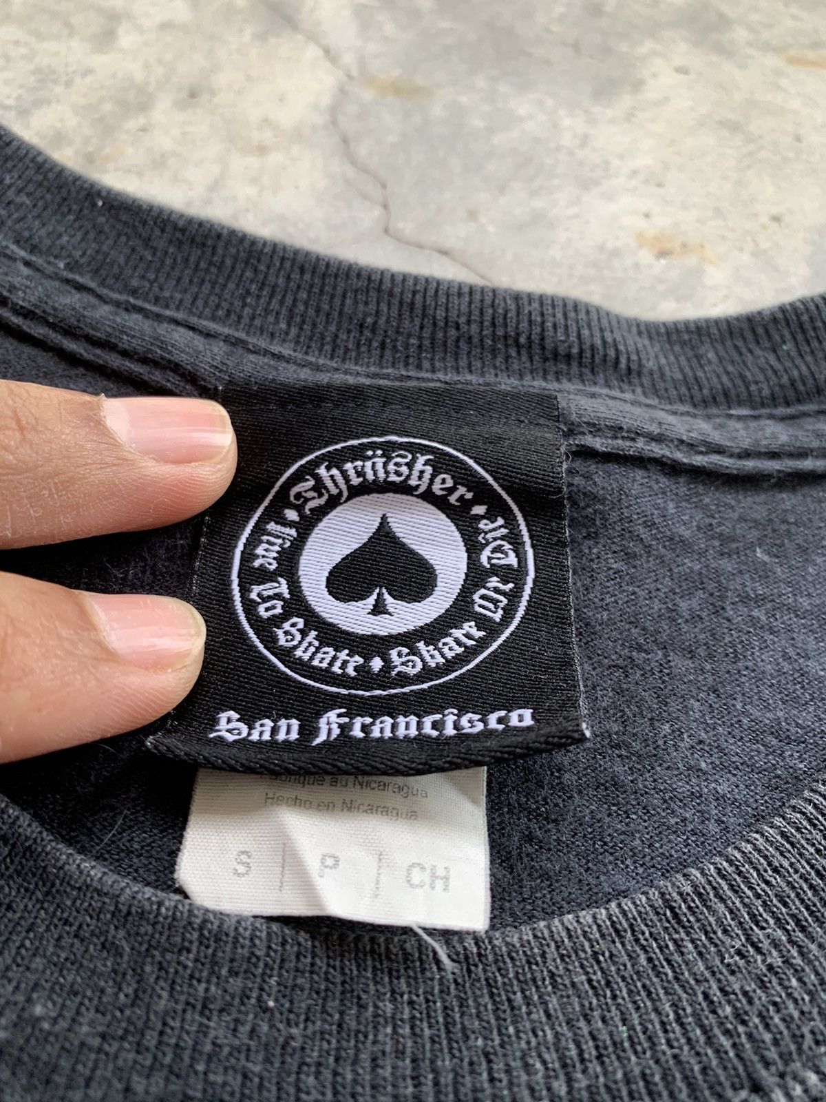 Vintage Sun Faded Fire Flame Logo Thrasher Skateboard Tshirt