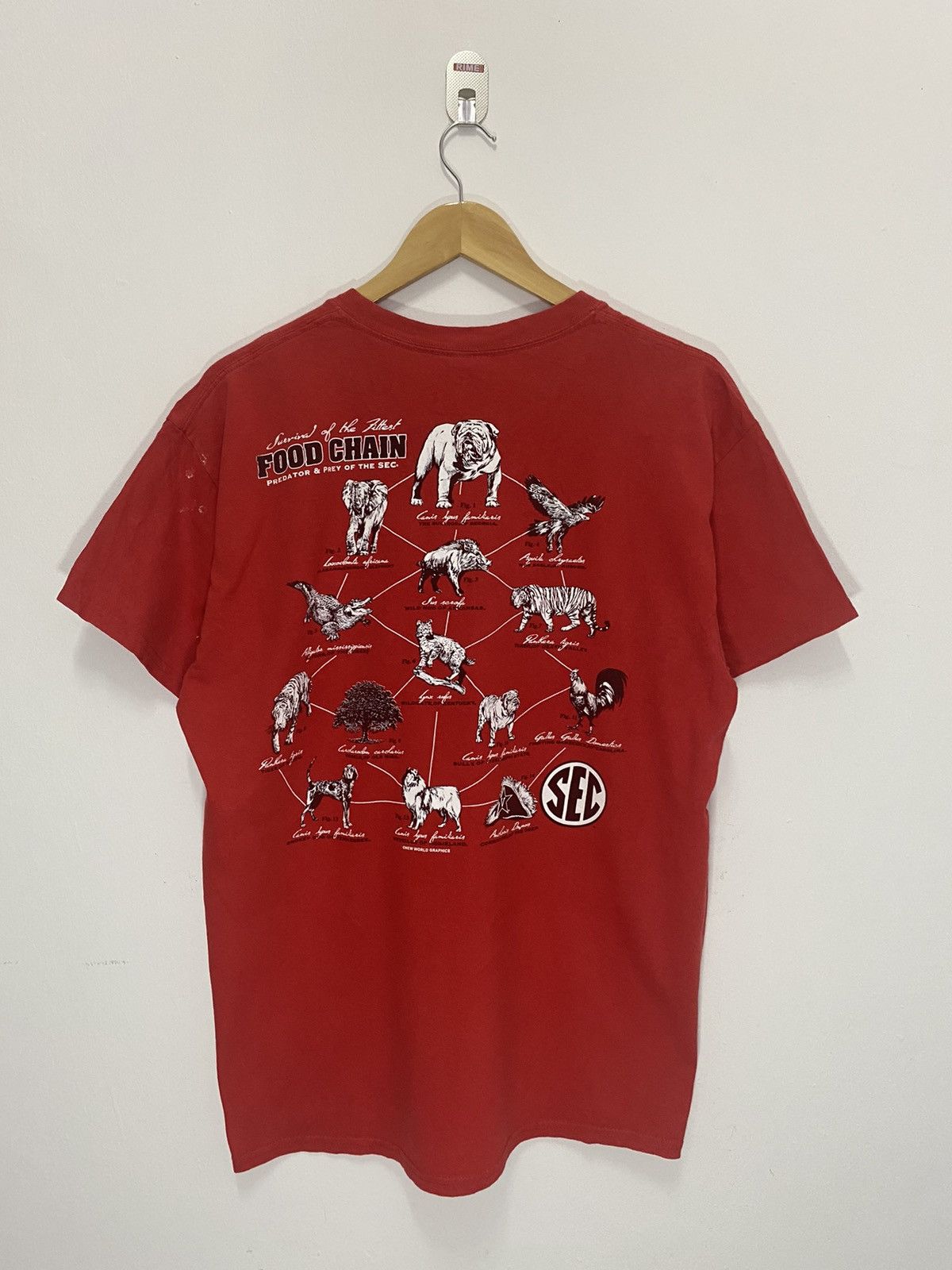 Section 8 × Vintage Vintage Food Chain Overprint T-Shirt Size US L / EU 52-54 / 3 - 5 Thumbnail