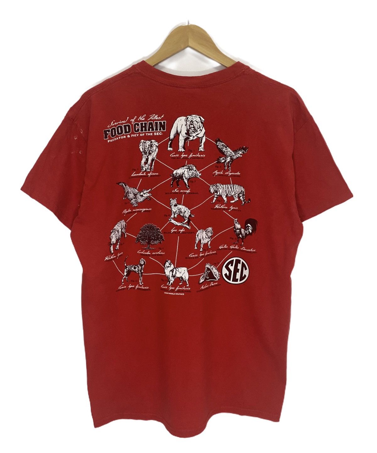 Section 8 × Vintage Vintage Food Chain Overprint T-Shirt Size US L / EU 52-54 / 3 - 1 Thumbnail