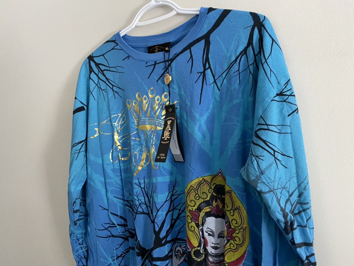 Christian Audigier × Ed Hardy × Japanese Brand Christian Audigier Y2K Tattoo Long Sleeve USA Made Size US XL / EU 56 / 4 - 5 Thumbnail