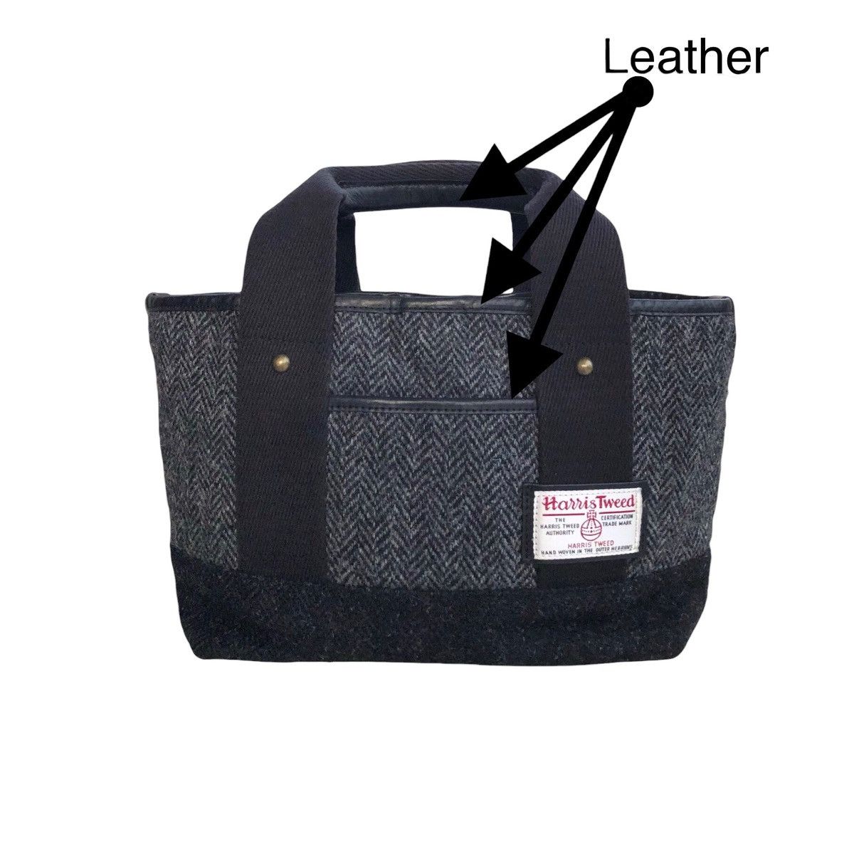 Harris Tweed Harris Tweed X Nolley's Hand Leather Tote Bag Size ONE SIZE - 5 Thumbnail