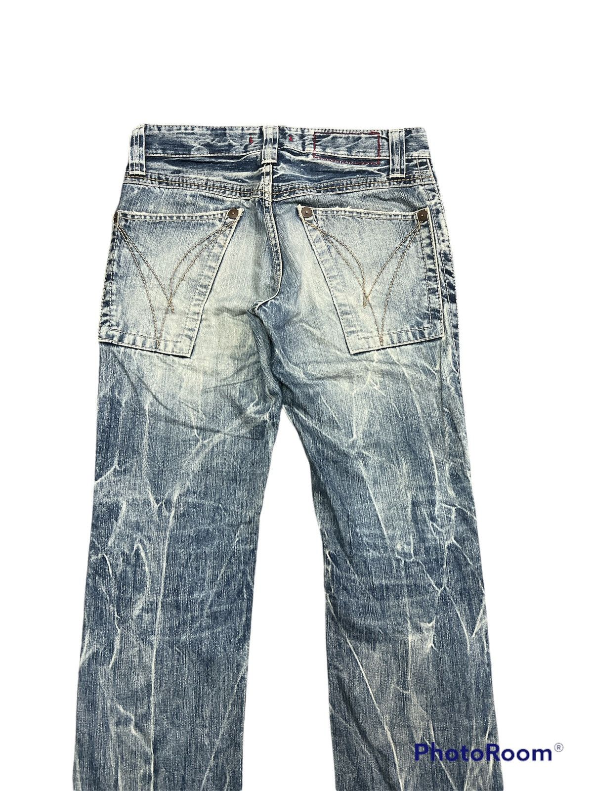 Japanese Brand Special Design🔥Distress Denim made in Nippon Size US 31 - 6 Thumbnail