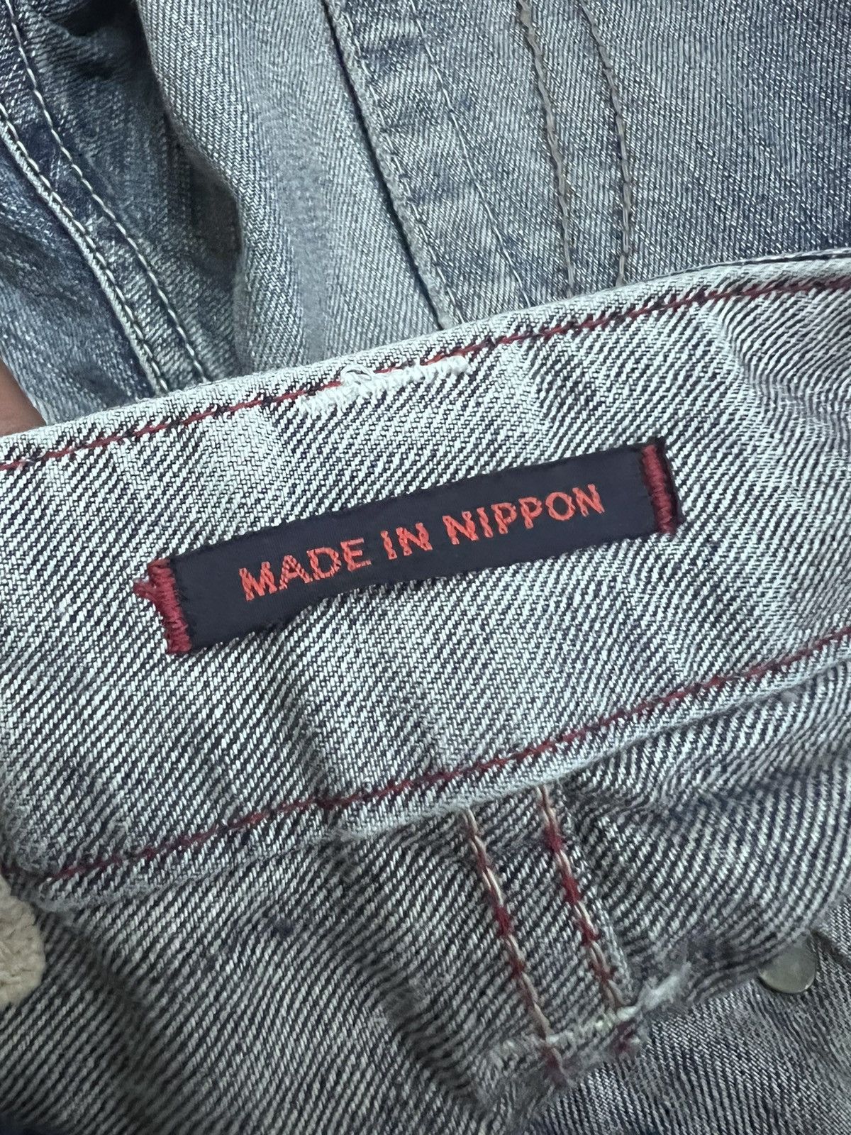 Japanese Brand Special Design🔥Distress Denim made in Nippon Size US 31 - 7 Thumbnail