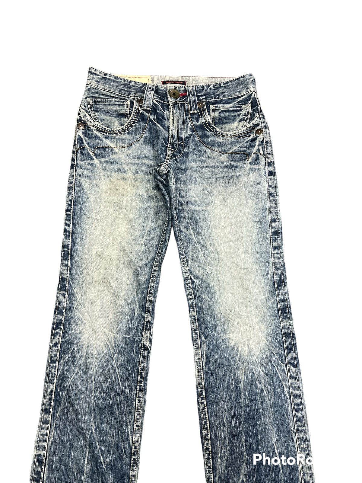 Japanese Brand Special Design🔥Distress Denim made in Nippon Size US 31 - 3 Thumbnail
