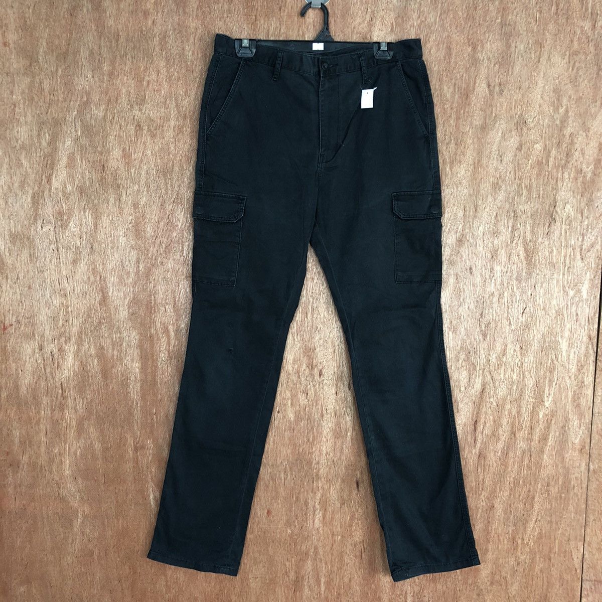 image of Vintage Japan Dark Blue Multipocket Cargo Pants 2153 in Black, Men's (Size 30)