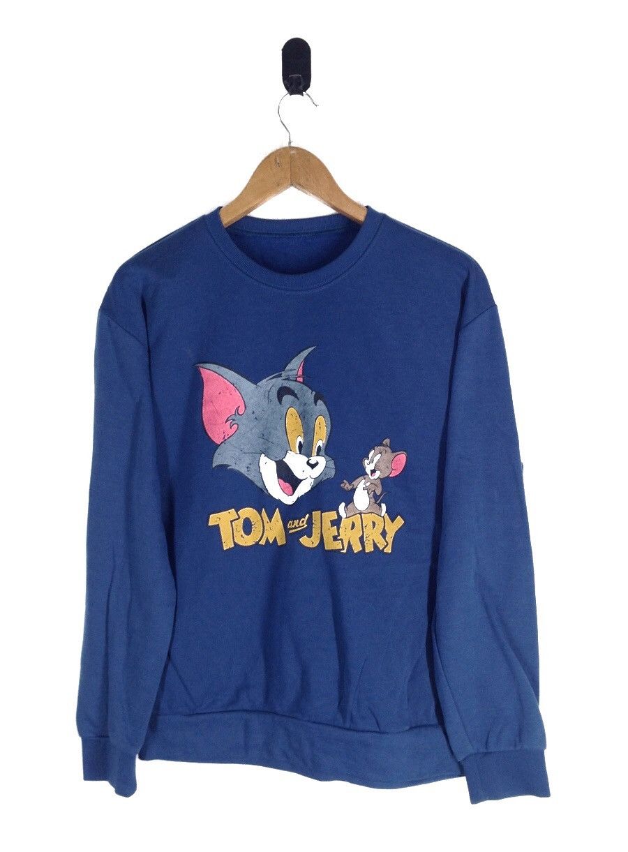Cartoon Network × Vintage Tom Jerry Big logo Sweatshirt Pullover Jumper Blue GCW23 Size US M / EU 48-50 / 2 - 1 Thumbnail
