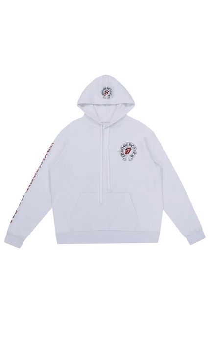 Chrome Hearts Chrome hearts white Rolling Stones hoodie online ...