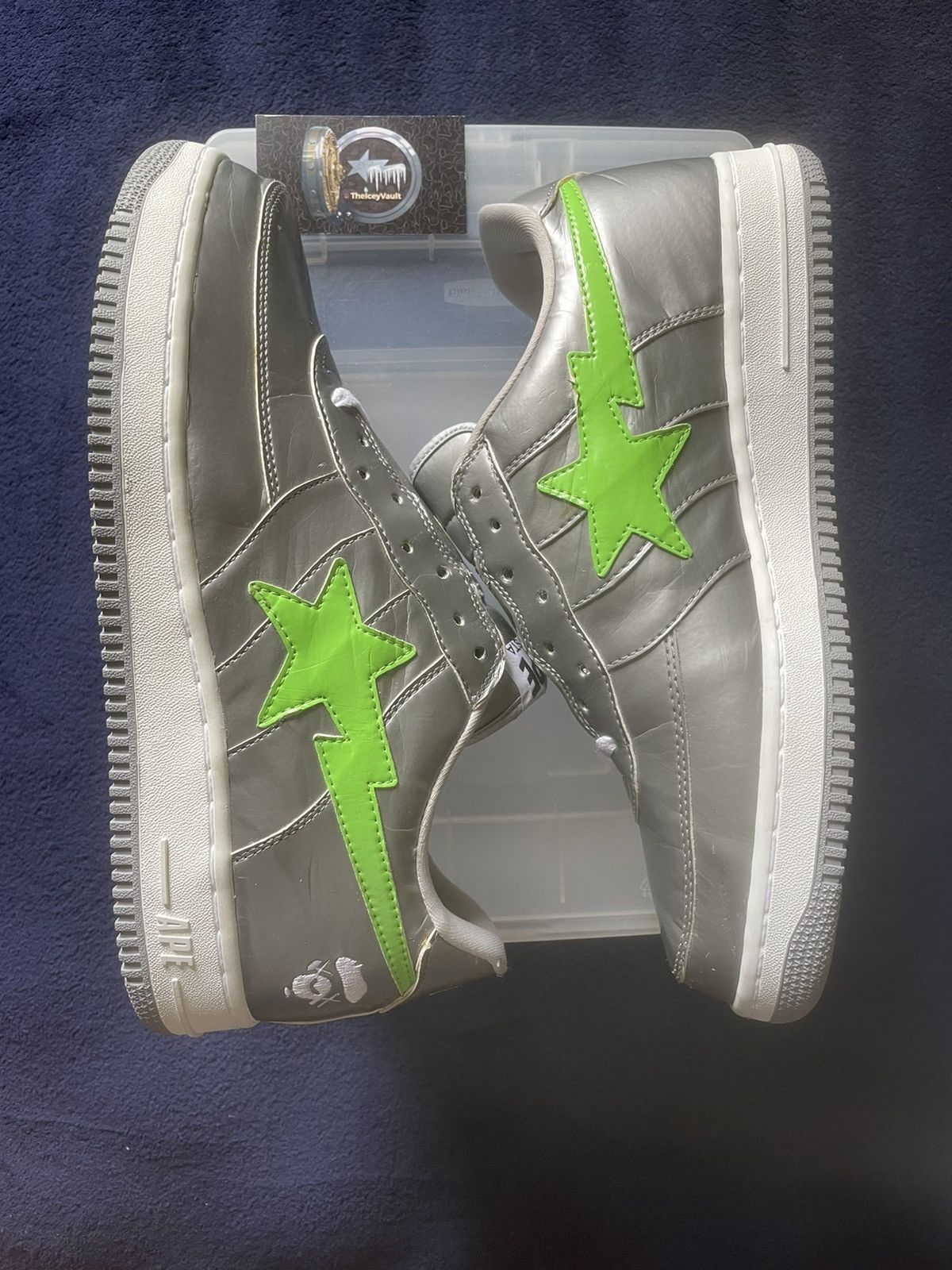 image of Ds Bape x Kaws Grey/green Bapestas Shoes, Men's (Size 13)