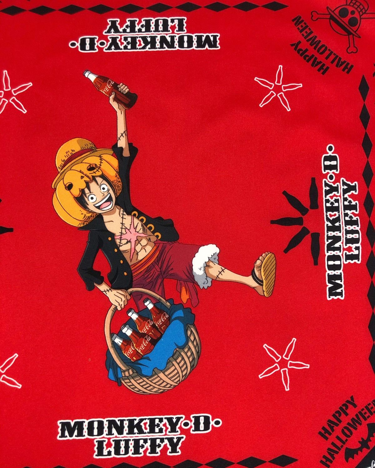 Coca Cola One Piece Manga X Coca Cola Happy Halloween Bandana Scarf Size ONE SIZE - 3 Thumbnail