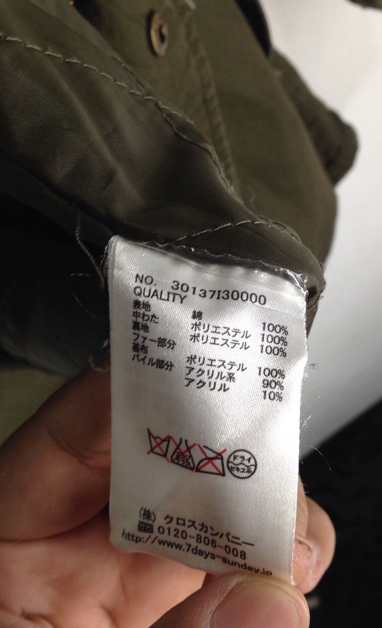 Japanese Brand Sevendays Sunday Olive Green Parka Fish Tail Acrylic Size US M / EU 48-50 / 2 - 12 Thumbnail