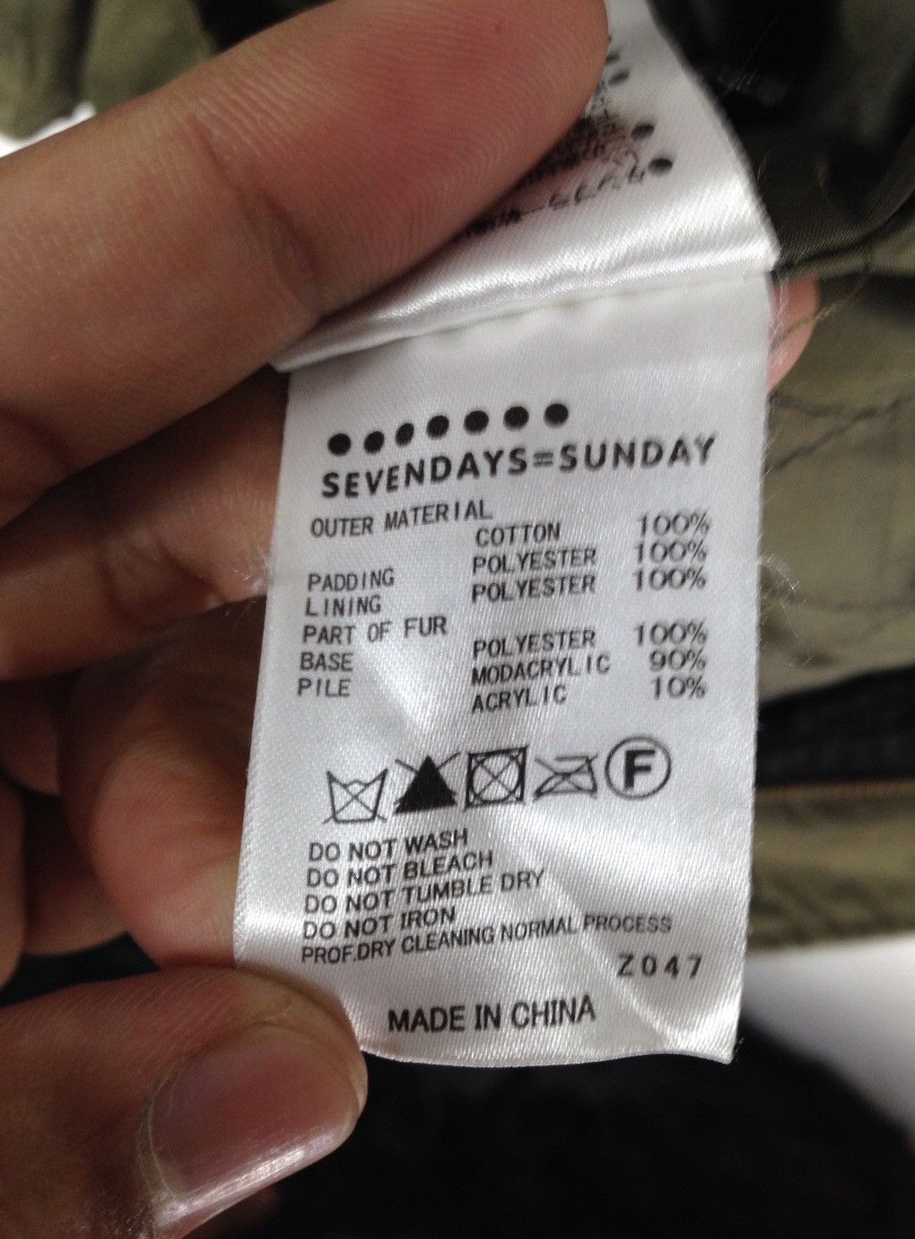 Japanese Brand Sevendays Sunday Olive Green Parka Fish Tail Acrylic Size US M / EU 48-50 / 2 - 13 Thumbnail