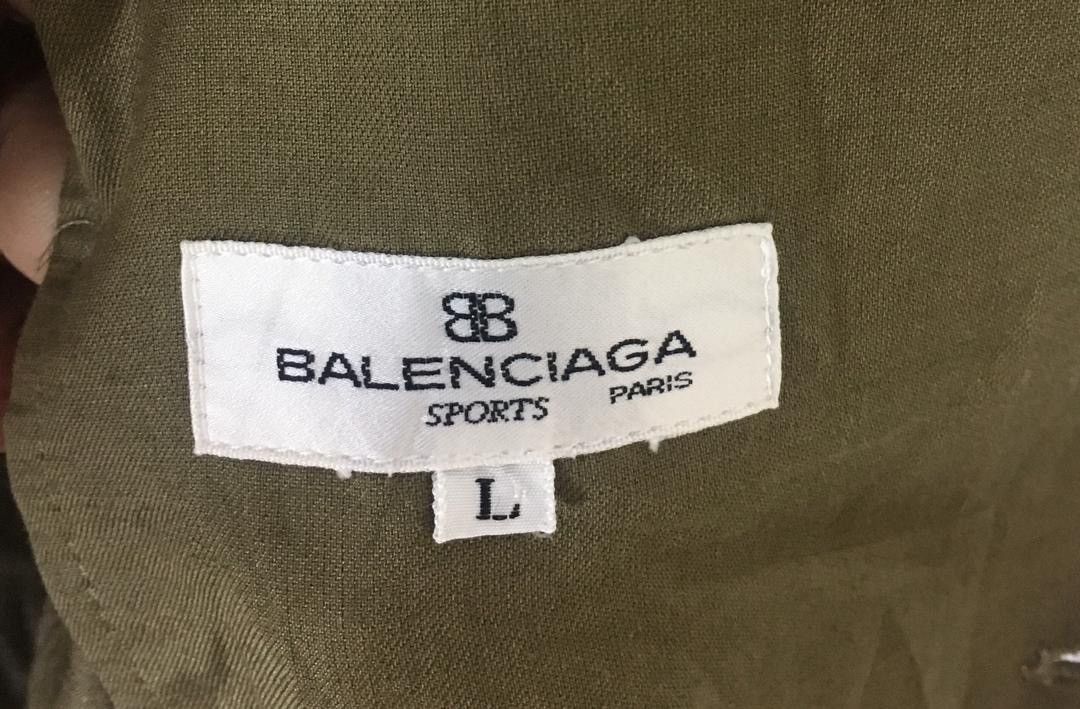 Balenciaga Rare Vintage Balenciaga Sports Paris Olive Green Jacket ( L) Size US L / EU 52-54 / 3 - 7 Thumbnail