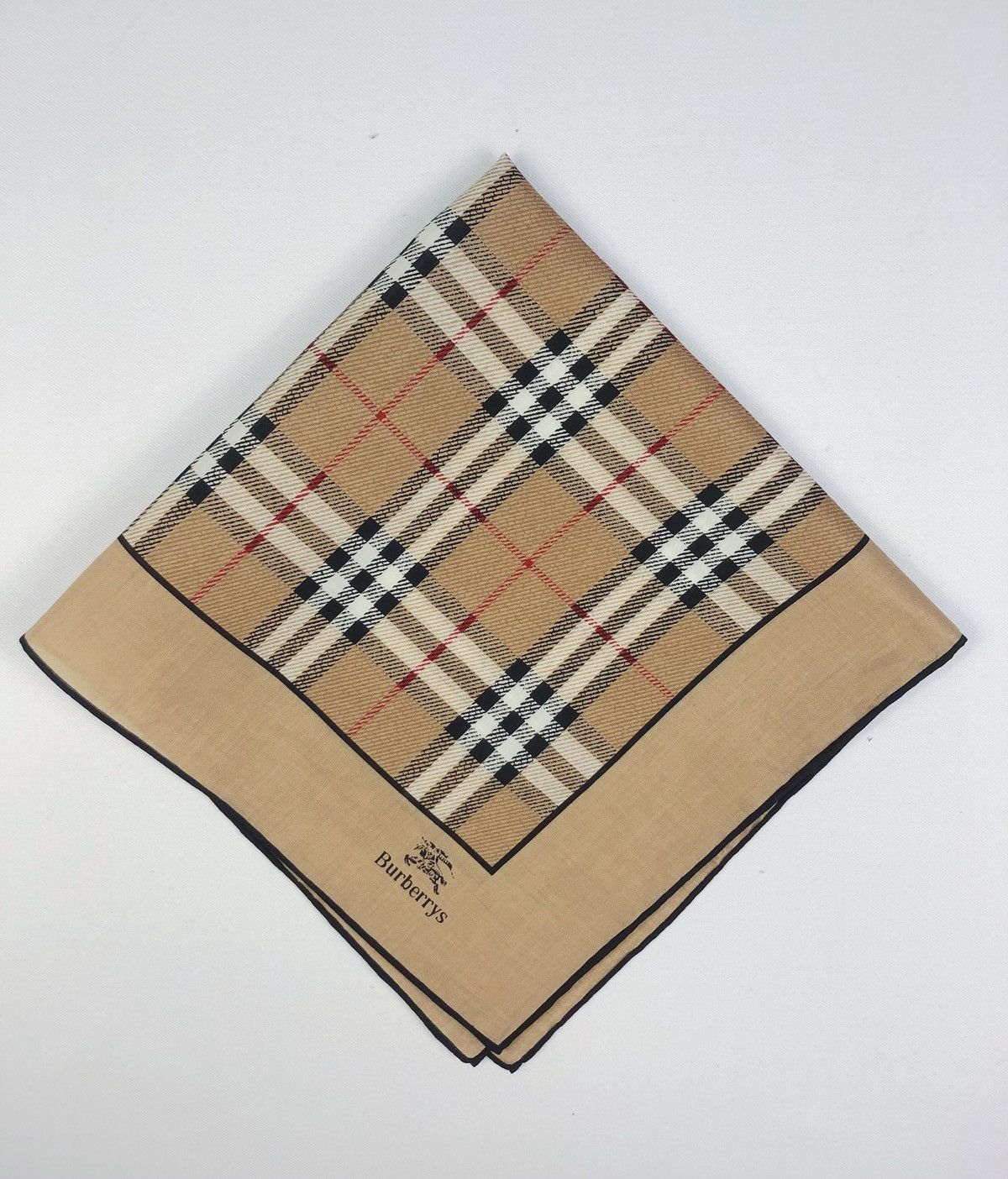 image of Vintage Burberrys Nova Check Bandana Handkerchief in Grey, Men's