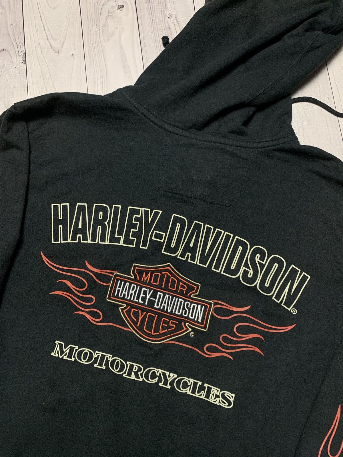 Harley Davidson × Vintage Vintage Harley Davidson zip hoodie size L logo rare big logo Size US L / EU 52-54 / 3 - 6 Thumbnail