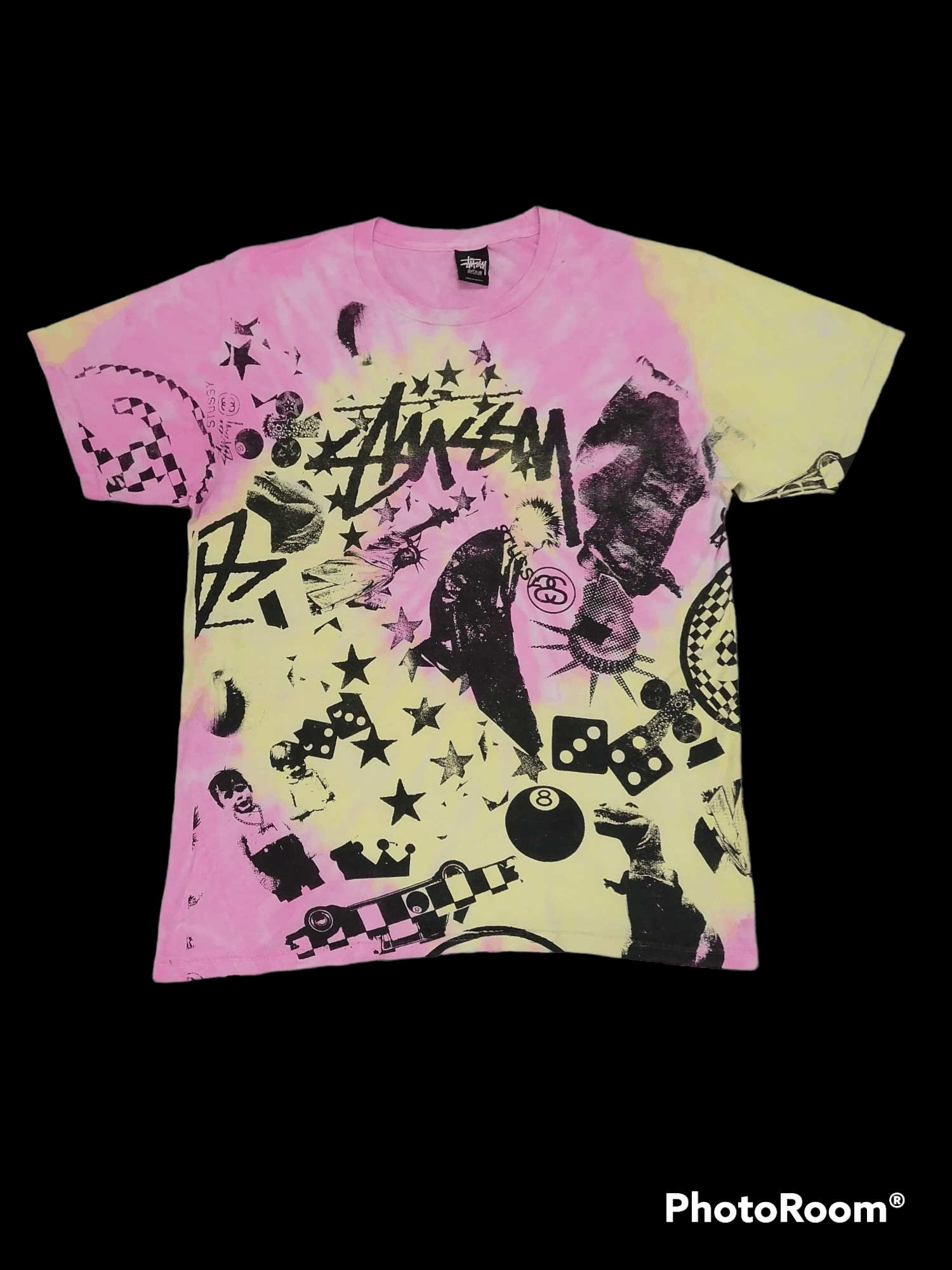 Rare Stussy Tie Dye All Logo Shirts