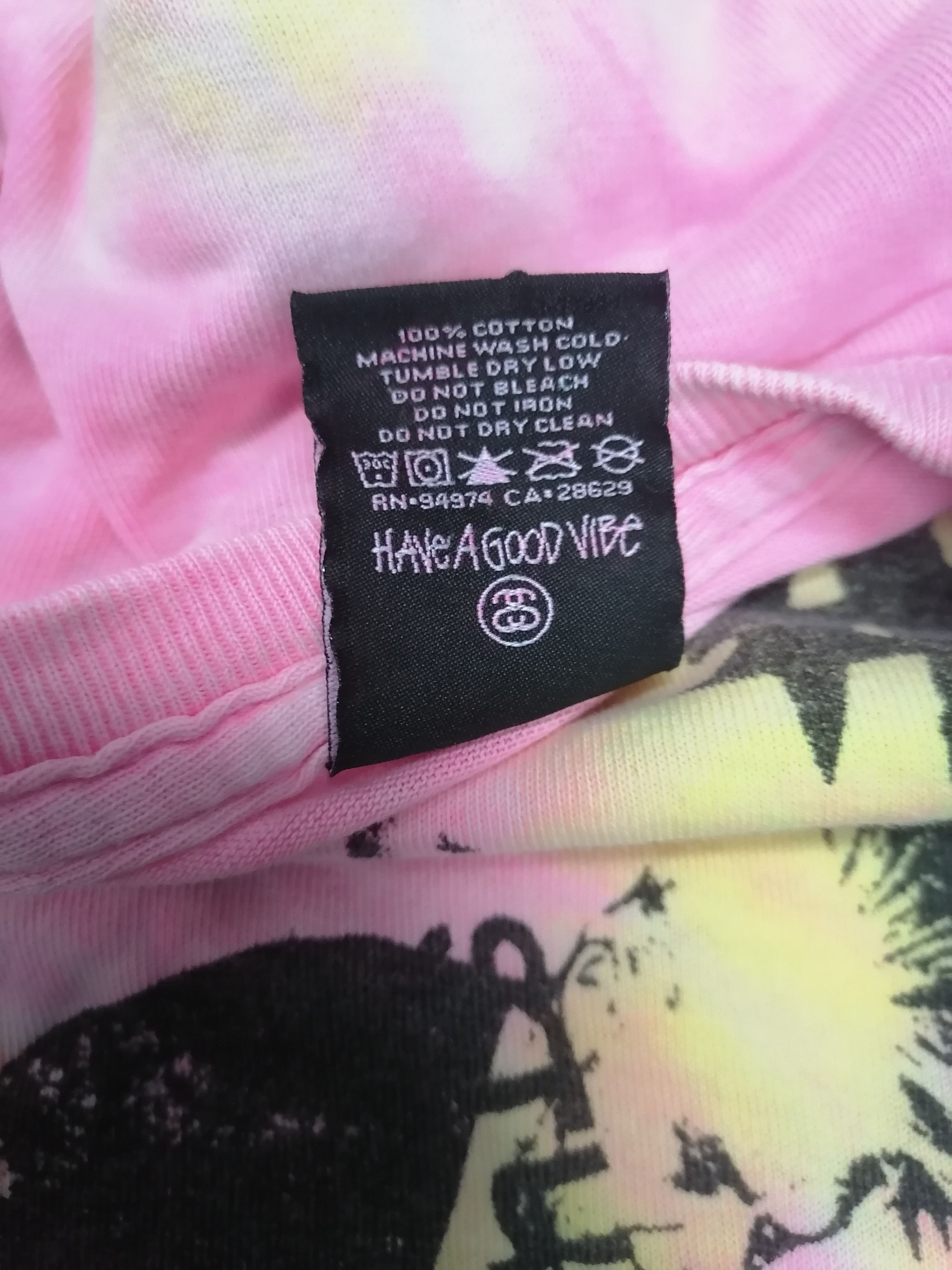Stussy × Vintage Rare🔥Stussy Tie Dye All Logo Shirts Size US M / EU 48-50 / 2 - 8 Thumbnail