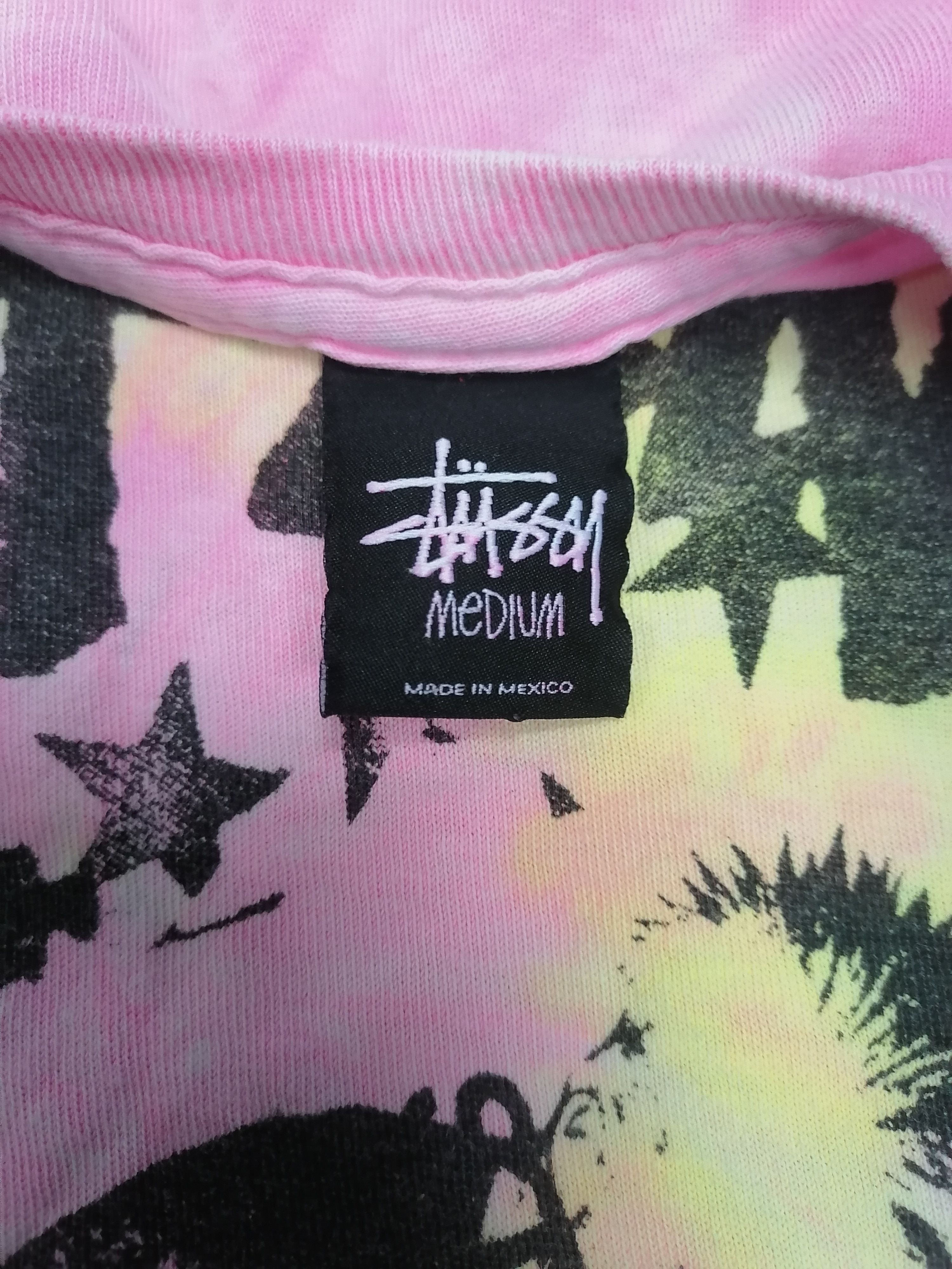 Stussy × Vintage Rare🔥Stussy Tie Dye All Logo Shirts Size US M / EU 48-50 / 2 - 7 Thumbnail