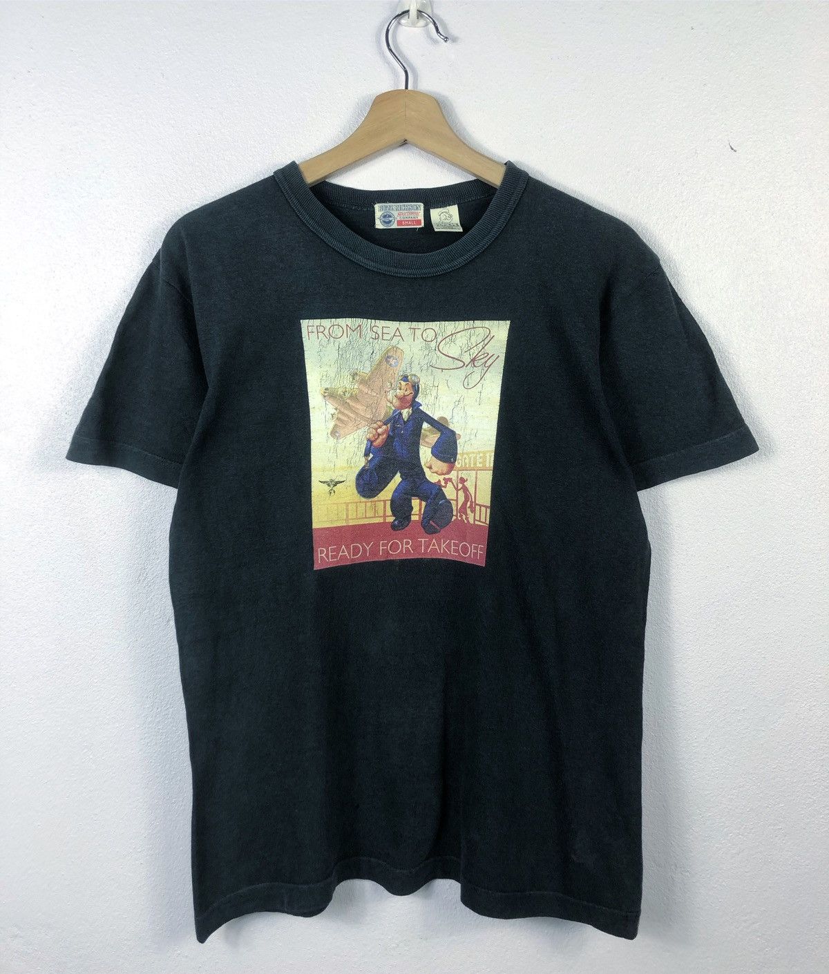 image of Buzz Ricksons x Toyo Enterprises Vintage Buzz Rickson’S X Toyo Enterprises X Popeye Tee in Faded Bl