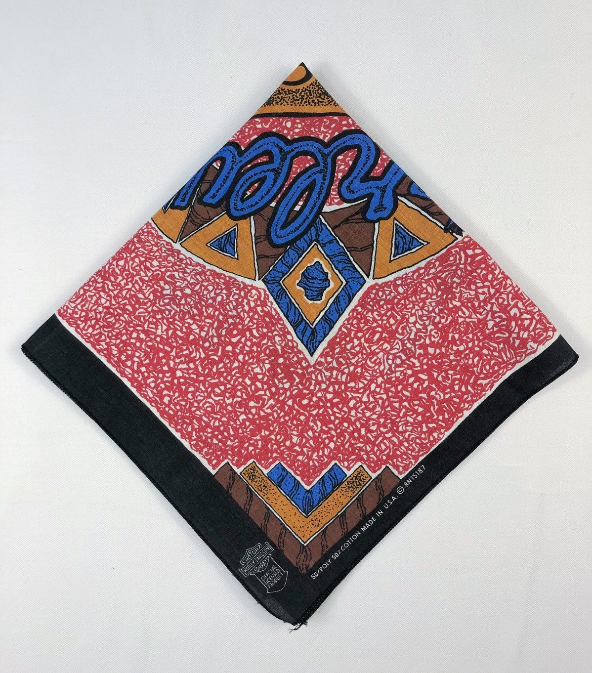 Harley Davidson × Vintage Rare Vintage Harley Davidson Bandana Made in USA Size ONE SIZE - 5 Thumbnail