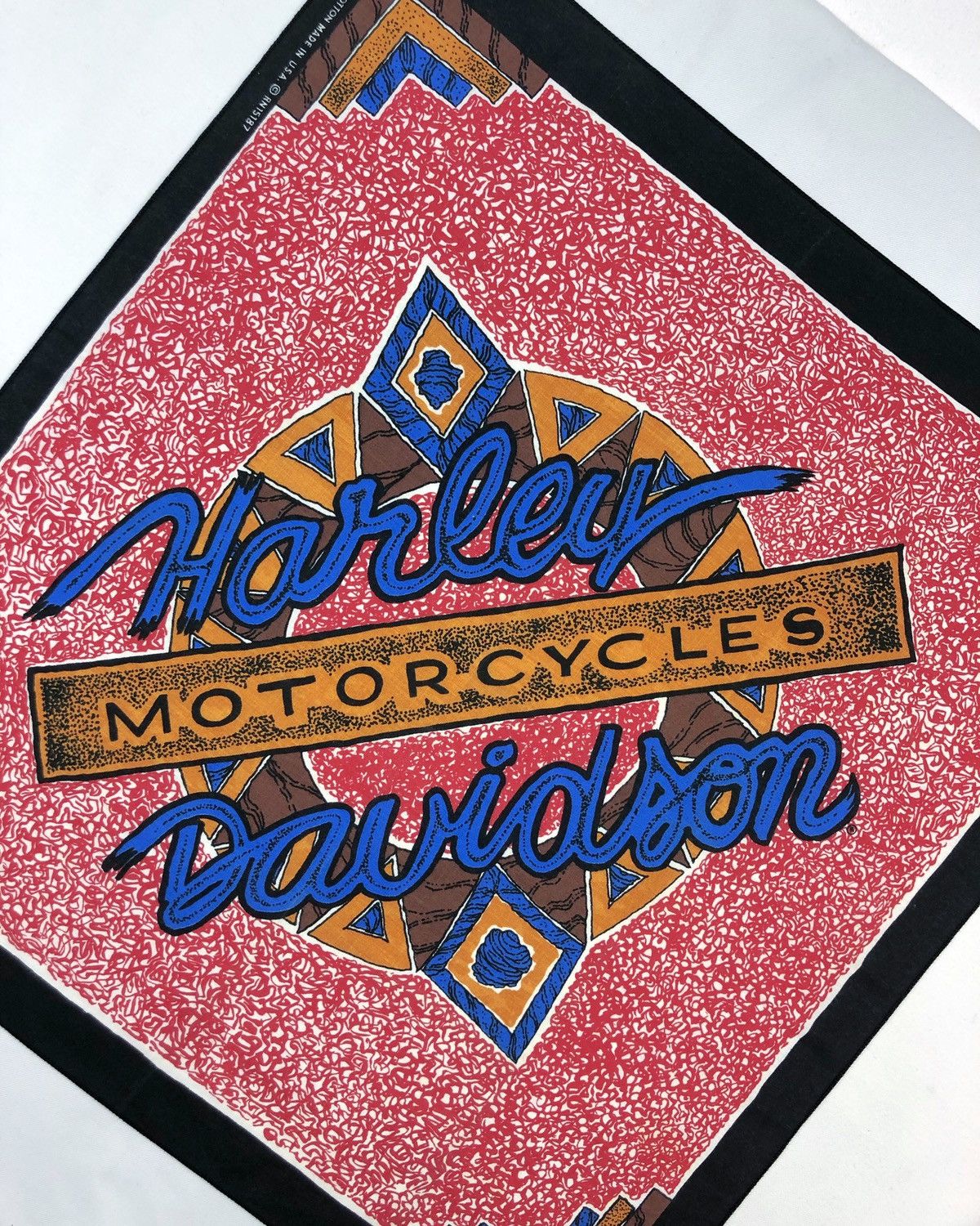 Harley Davidson × Vintage Rare Vintage Harley Davidson Bandana Made in USA Size ONE SIZE - 2 Thumbnail