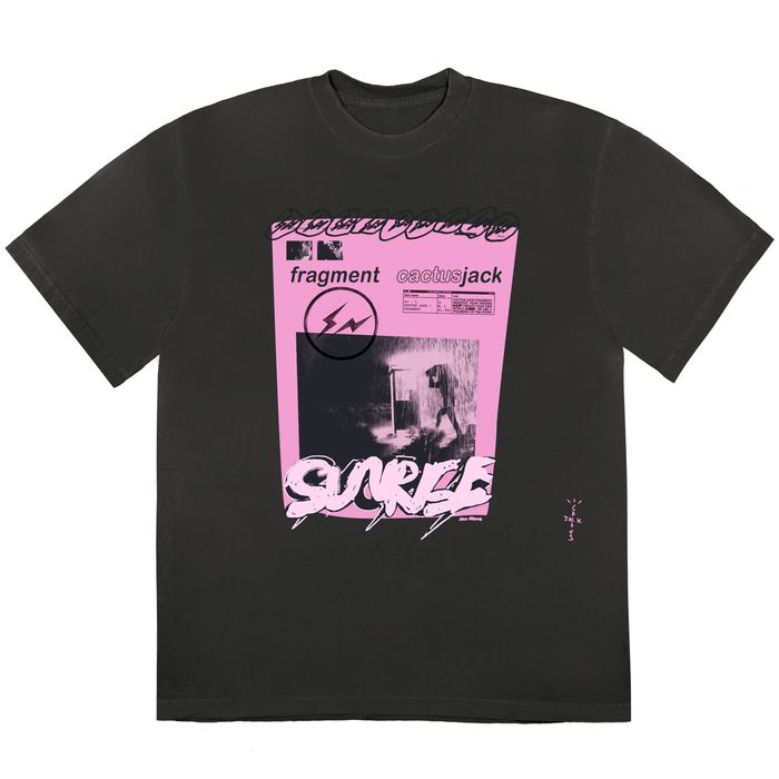 Travis Scott 2XL XXL Cactus Jack for Fragment Pink Sunrise Tee