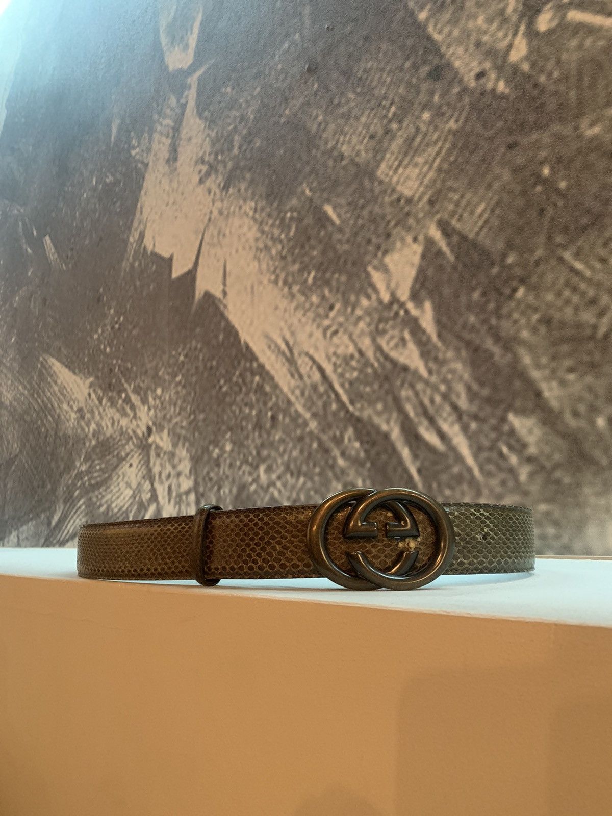 Gucci 🐍Gucci Python Leather GG man luxury belt Size ONE SIZE - 17 Thumbnail